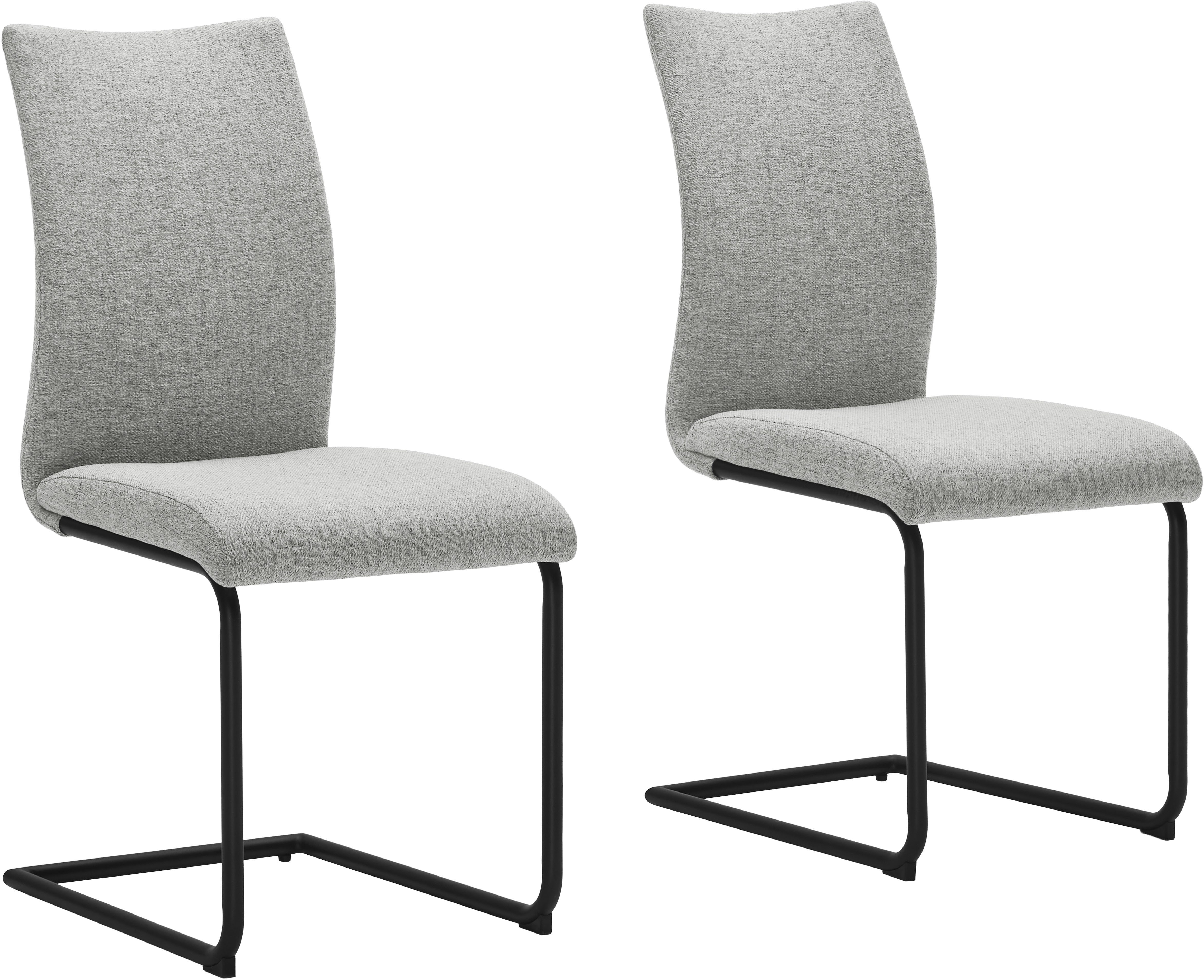 OTTO home Freischwinger Tayler (Set, 2 St), Strukturstoff, robustem Metallgestell, Anti-Kipp-Funktion