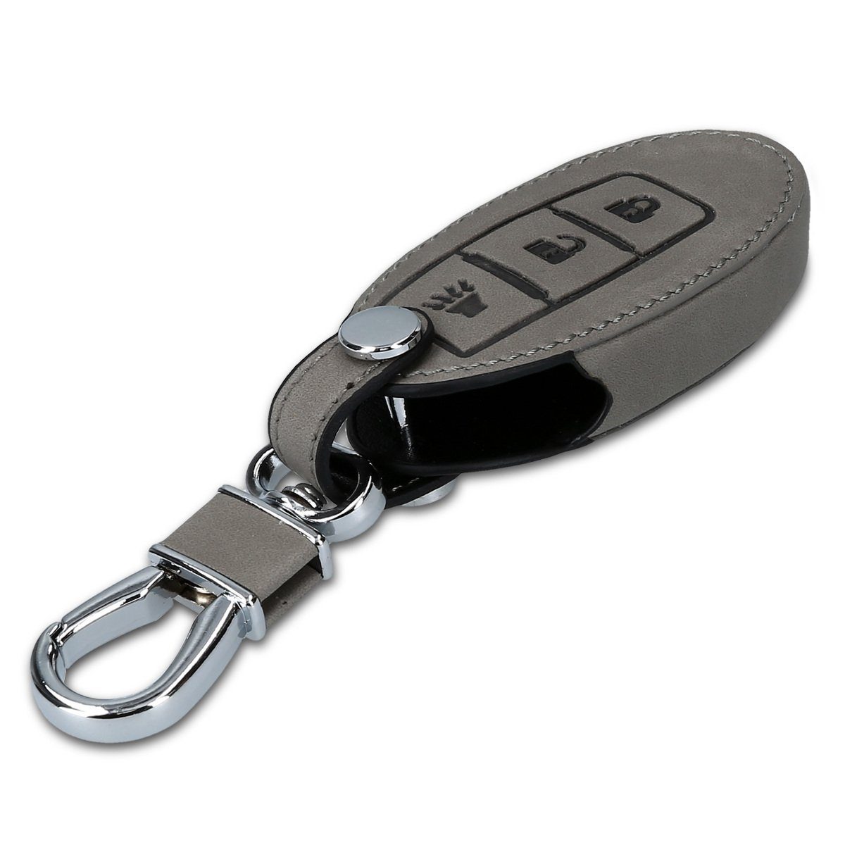 Cover Autoschlüssel Nubuklederoptik Nissan, kwmobile Schlüsselhülle - für Hülle Kunstleder Schutzhülle Schlüsseltasche