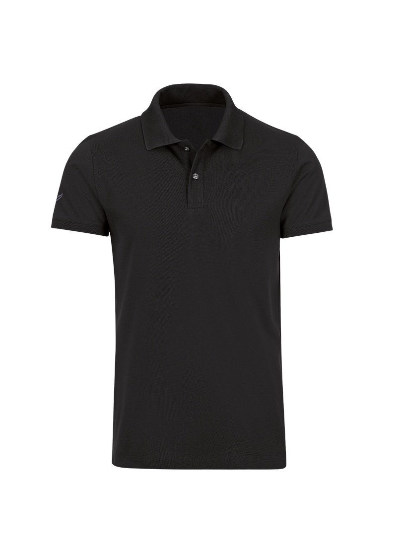 Poloshirt DELUXE-Piqué Poloshirt TRIGEMA Slim Trigema schwarz Fit aus