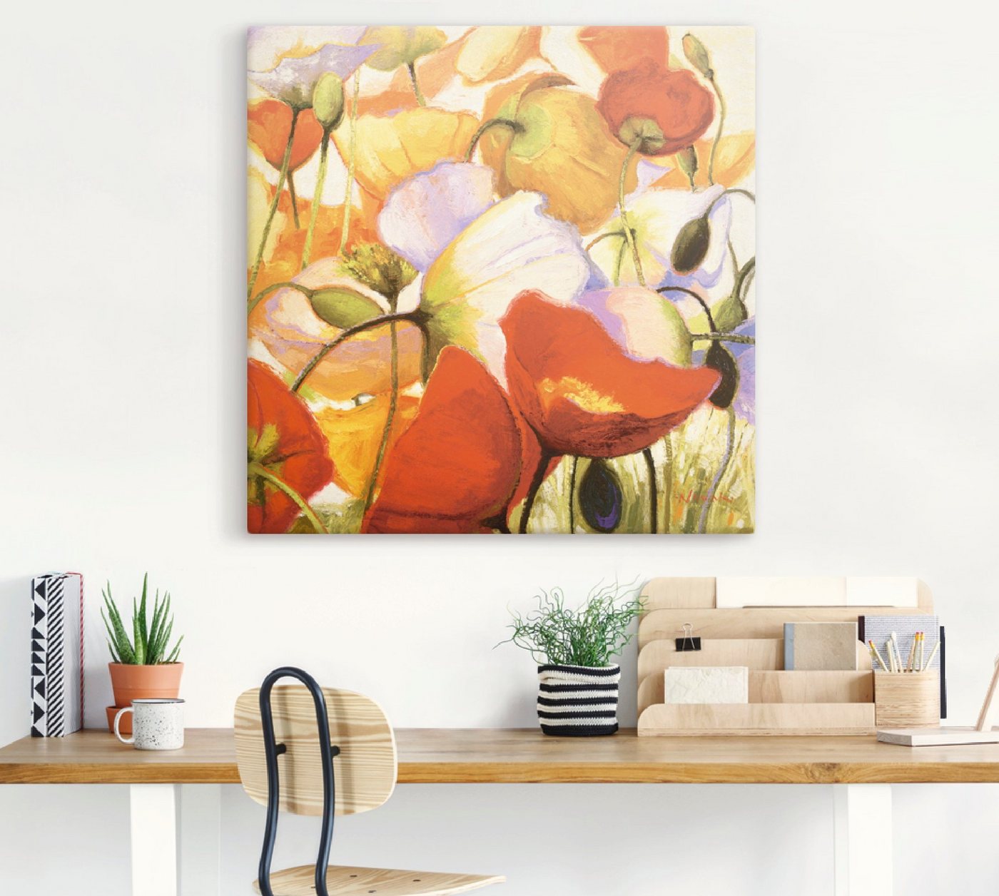 Artland Wandbild »Mohnblumen aus der Nähe«, Blumen (1 Stück), in vielen Größen & Produktarten -Leinwandbild, Poster, Wandaufkleber / Wandtattoo auch für Badezimmer geeignet-kaufen