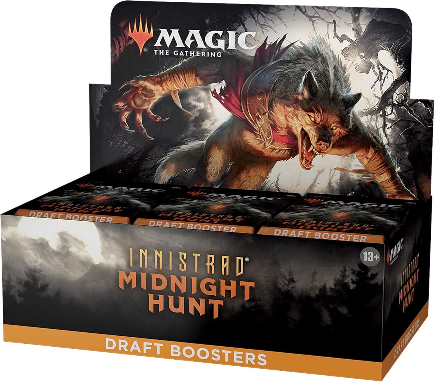 Magic the Gathering Sammelkarte Innistrad: Midnight Hunt Draft-Booster Display Englisch, Includes 36 Booster Packs