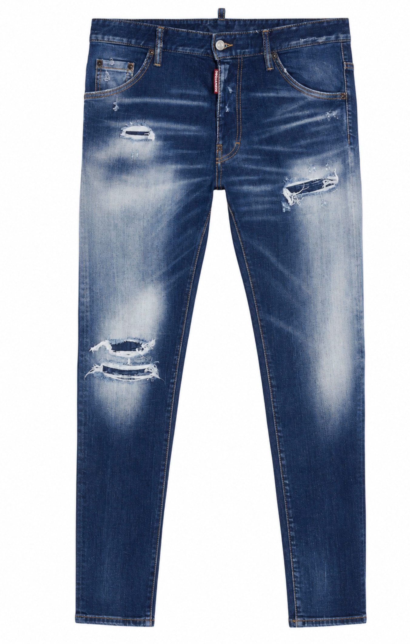 Dsquared2 5-Pocket-Jeans Cool Guy Slim Fit Destroyed Used-Effekte Denim Pants Hose 52 Destroyed, Ripped, Fade-Effekte, Whiskers