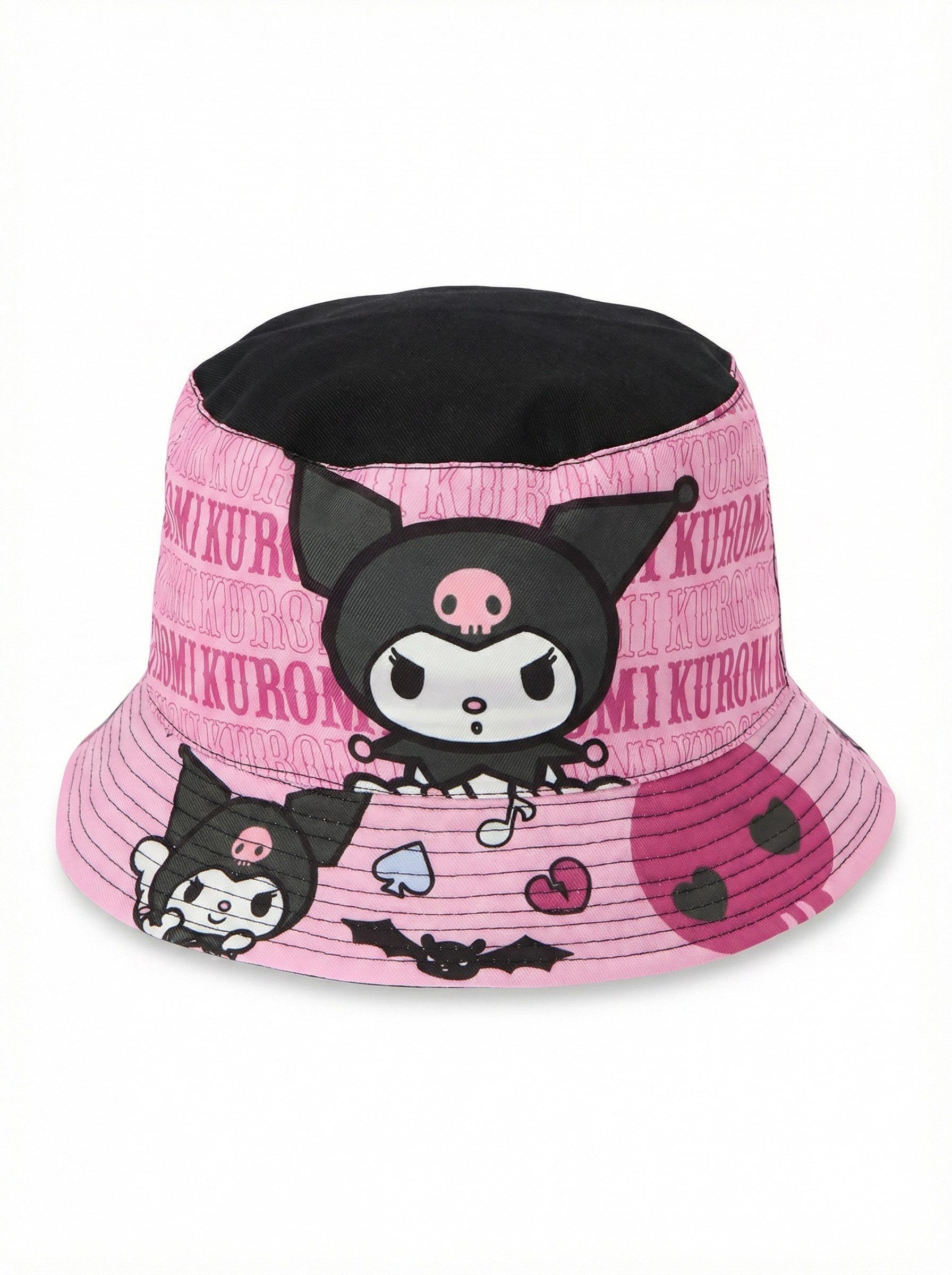 Hello Kitty Fischerhut Hello Kitty Kuromi Kinder Fischermütze Fischerhut Sommerhut Hut Gr. 54