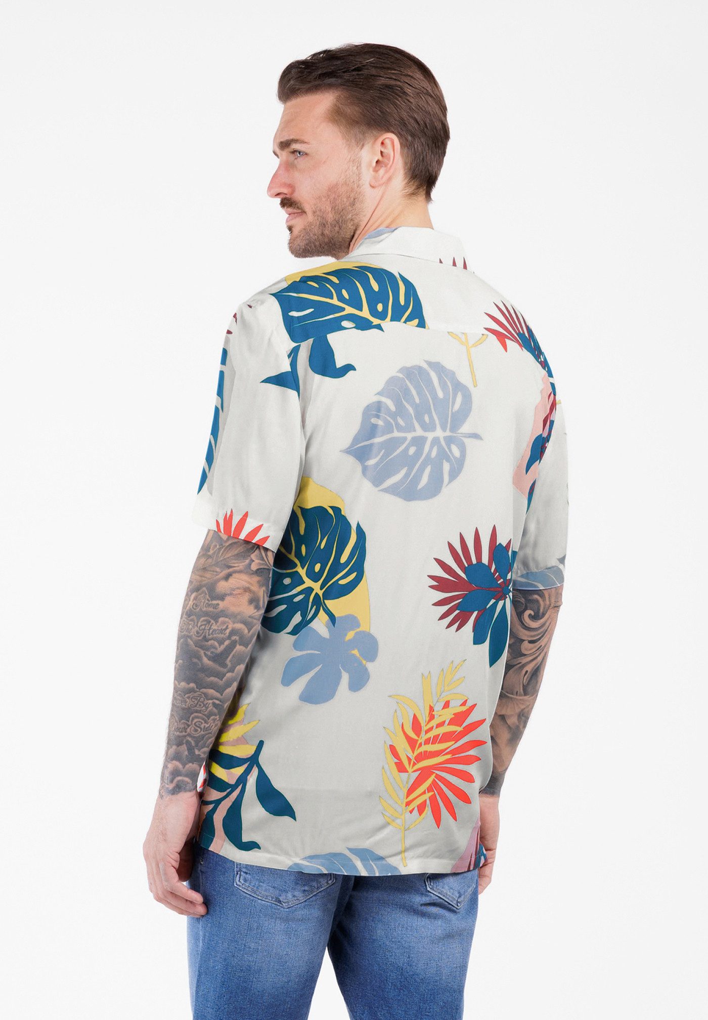 Key Largo Kurzarmhemd MSH KLSPLASH 1/2 patterned (1-tlg)