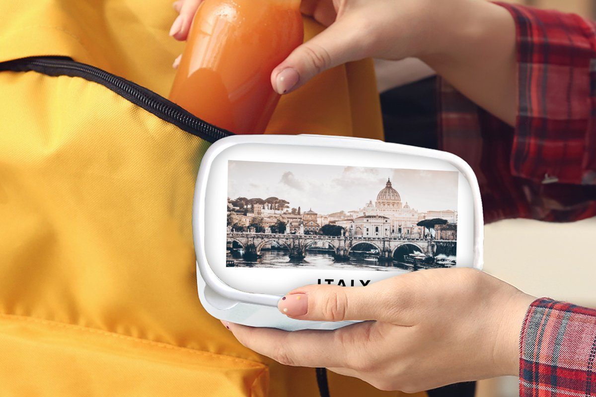 Jungs (2-tlg), Lunchbox und Sommer, weiß Erwachsene, Brotdose, Kinder für Rom - für MuchoWow - Brotbox Mädchen und Kunststoff, - Skyline Italien