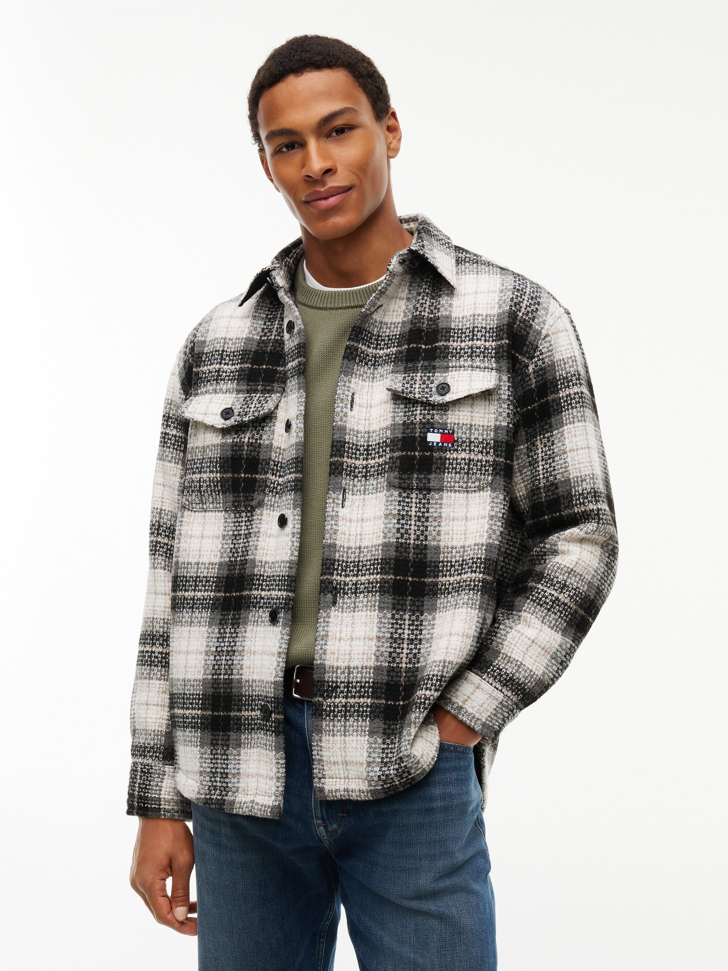 Tommy Jeans Hemdjacke CHECK OVERSHIRT Regular fit mit Karomuster