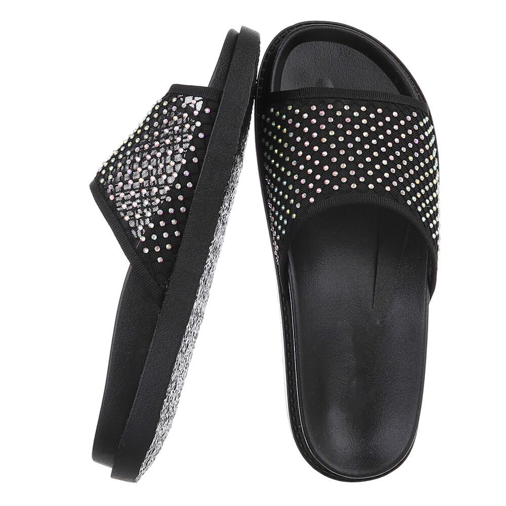 Ital-Design Stylische Sommer-Sandalen mit schimmerndem Design für Damen Pan günstig online kaufen