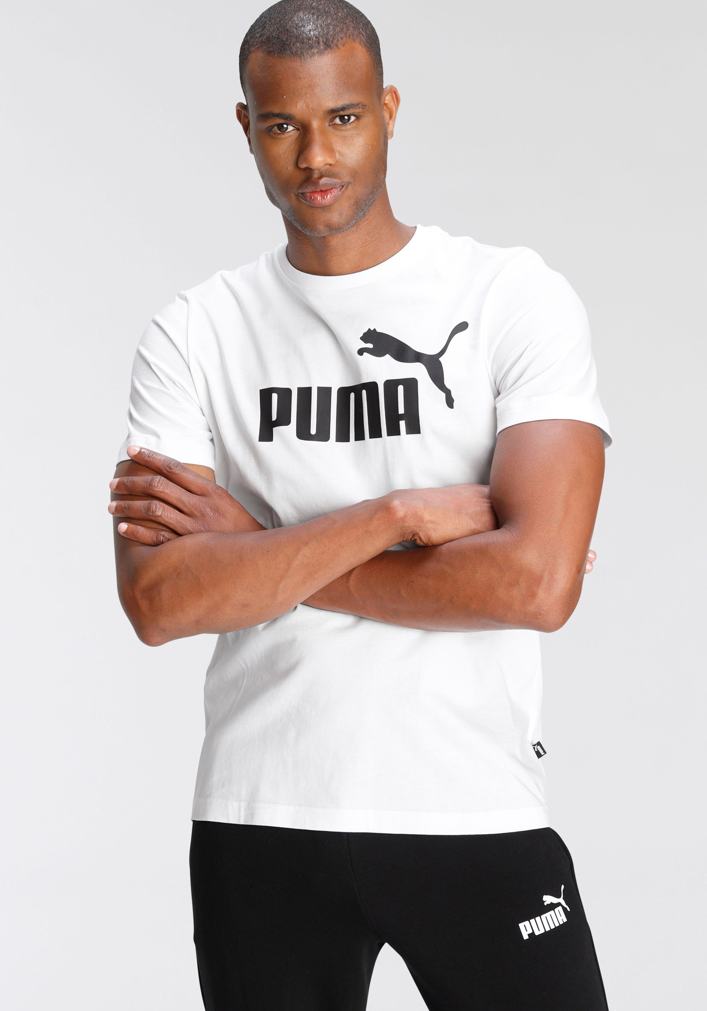 PUMA T-Shirt White LOGO ESS TEE Puma