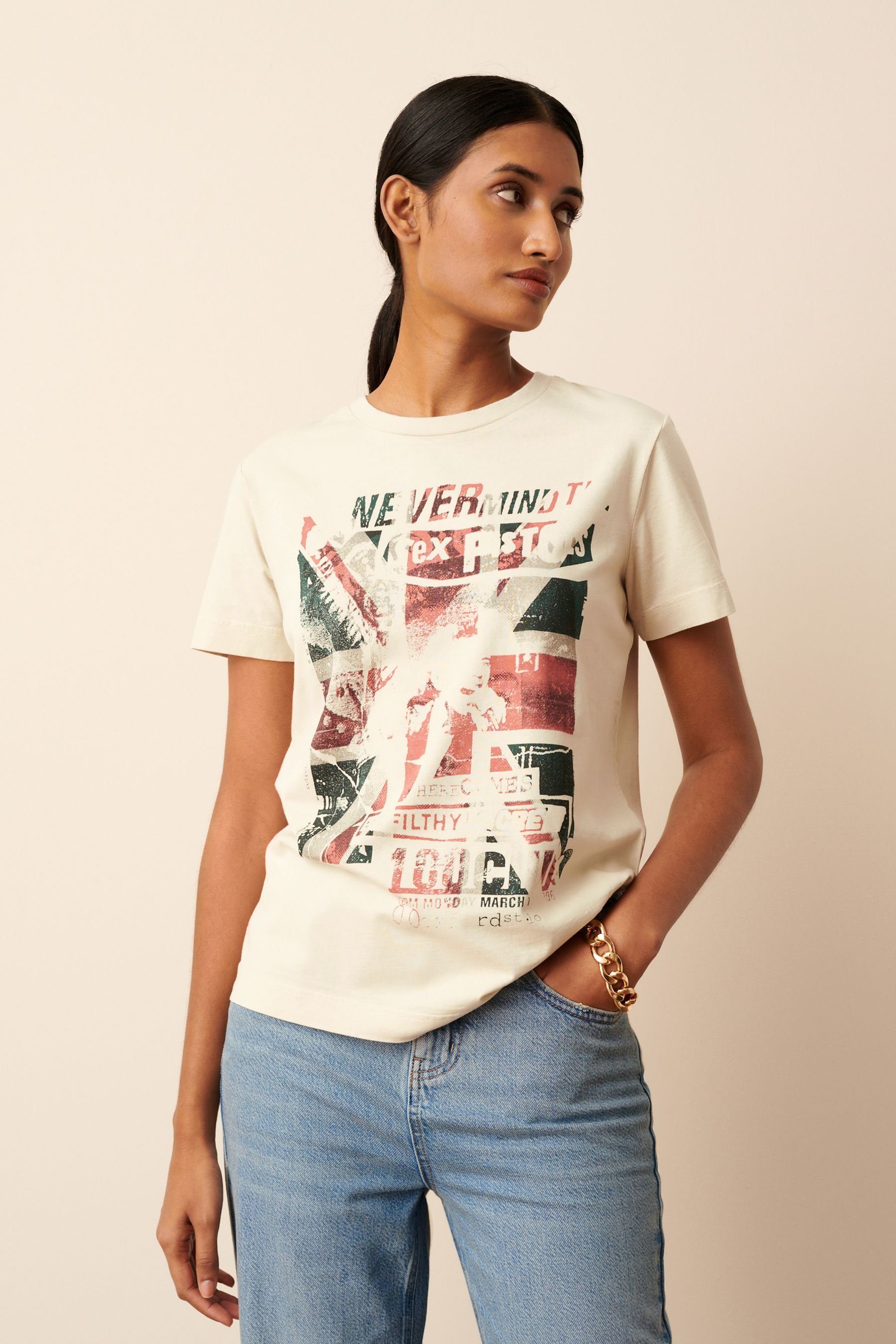 Next T-Shirt Offizielles T-Shirt mit (1-tlg) Sex-Pistols-Grafik