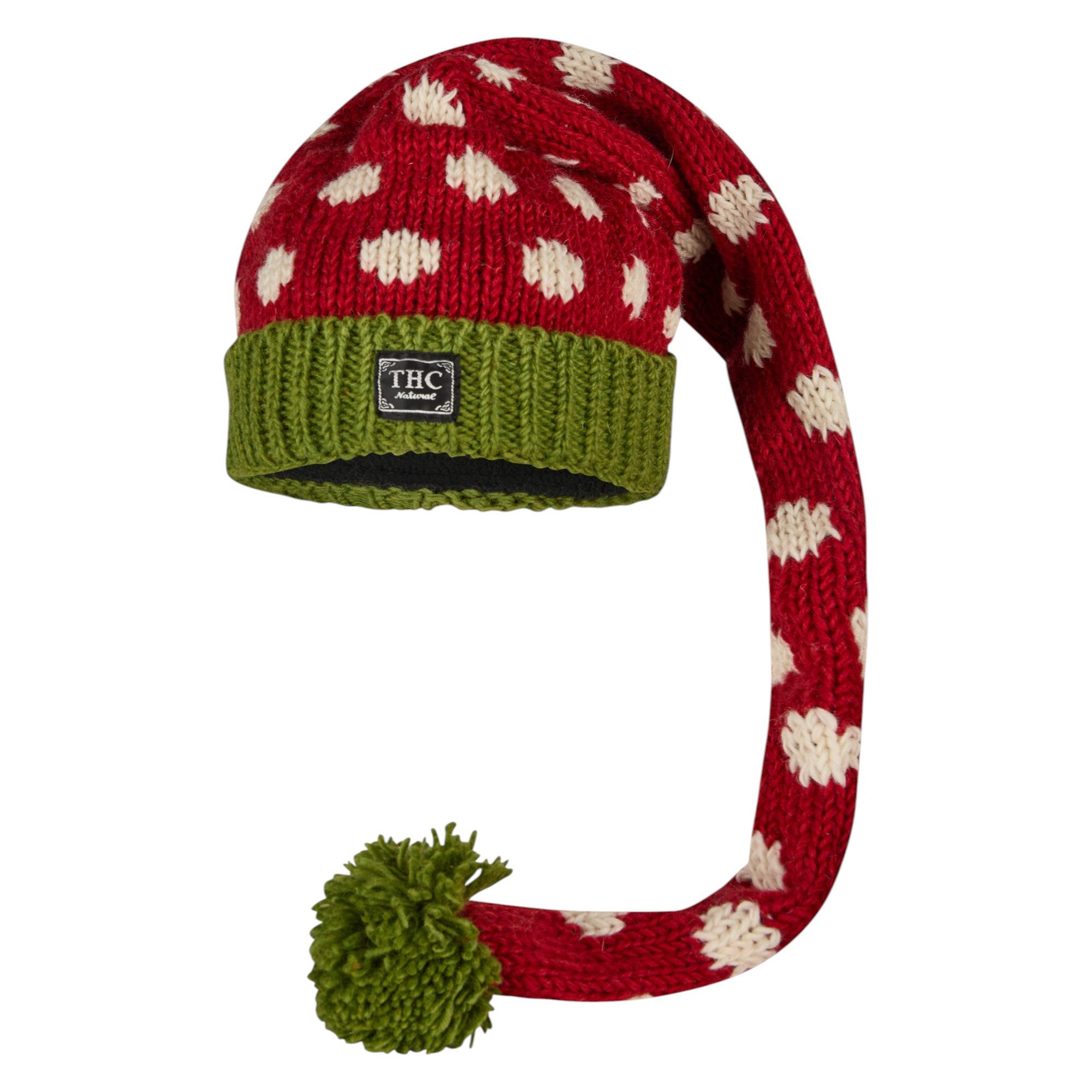 THC Natural Line Strickmütze THC Schafwoll Zipfelmütze 841 bunt (1 Stück, 1-St., 1 Stück) gerippter Umschlag