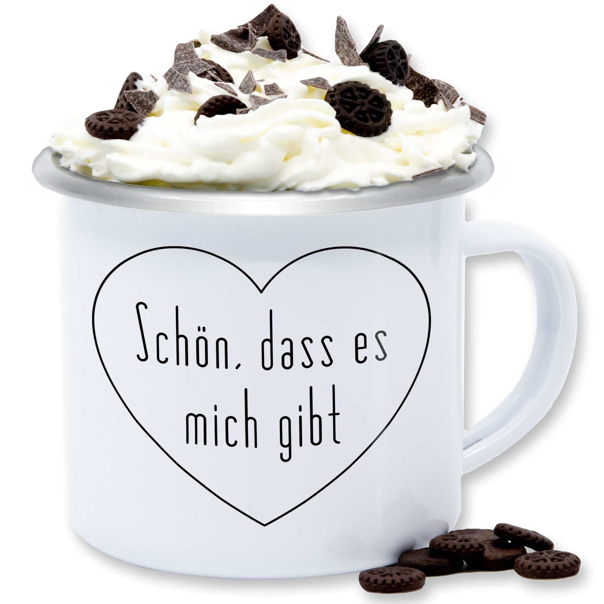 Beste 3 für Freund, Freundin Schön, Sprüche Silber Geschenk dass Shirtracer Stahlblech, Weiß Tasse Statement gibt mich es den