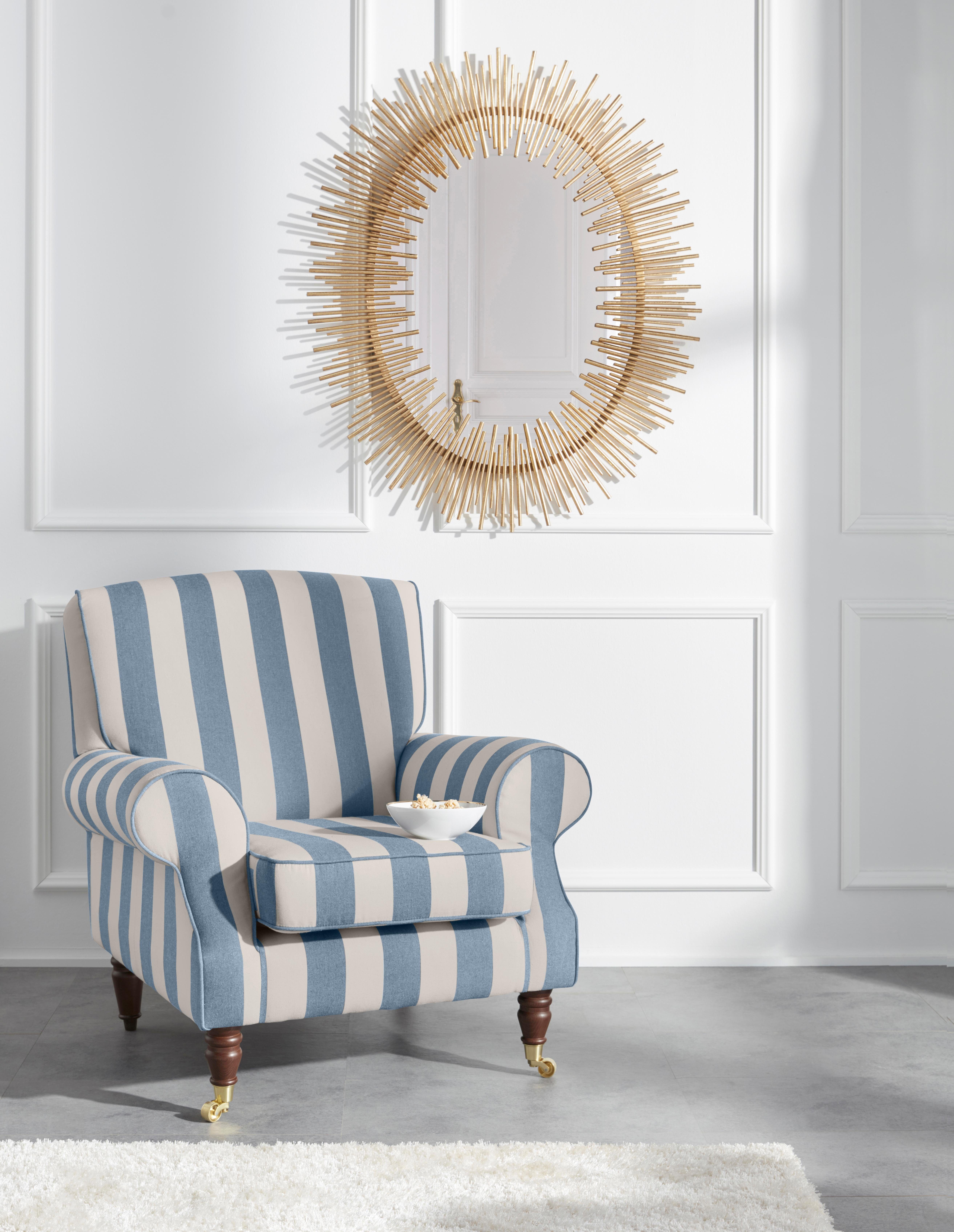 Home affaire Sessel Rennes, in Samtoptik oder Baumwoll-Mix günstig online kaufen