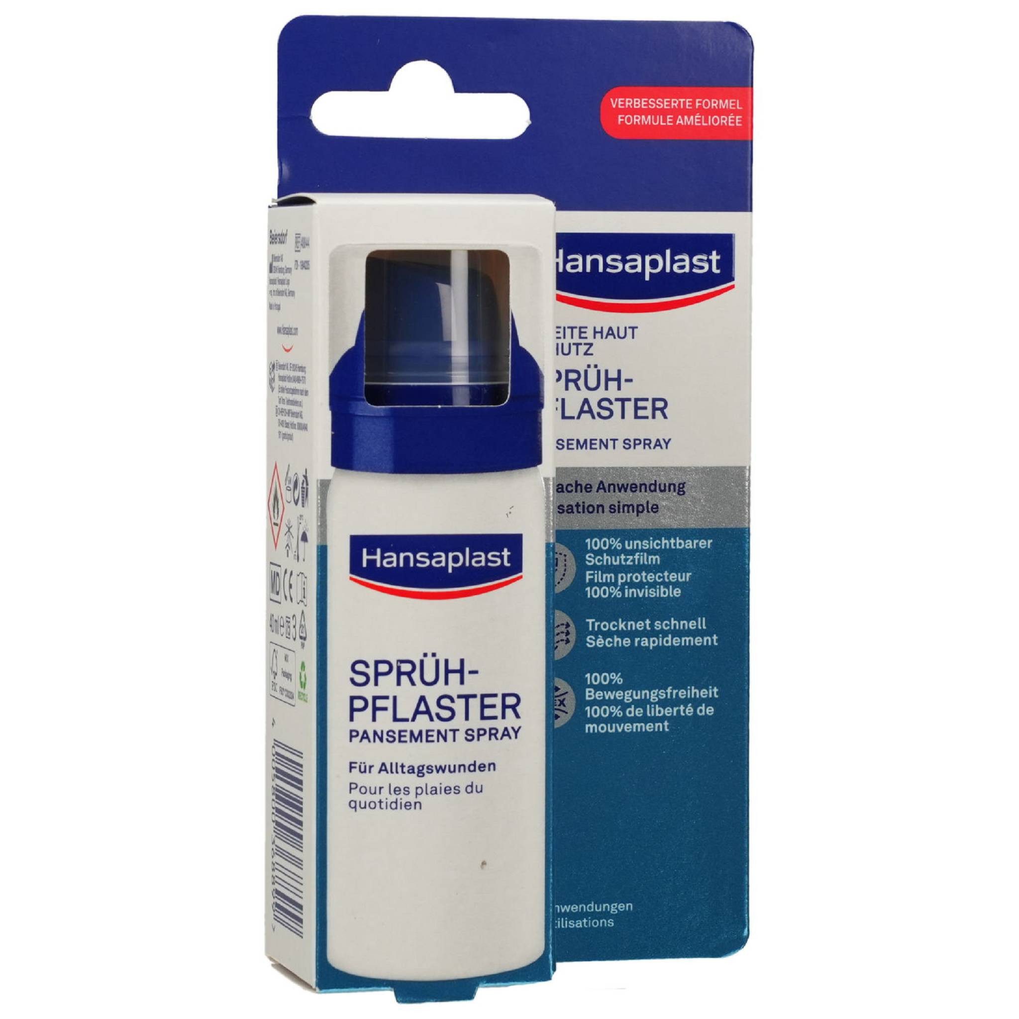 Hansaplast Wundpflaster HANSAPLAST Zweite Haut Schutz Sprüh-Pflaster 40ml PZN 19840205