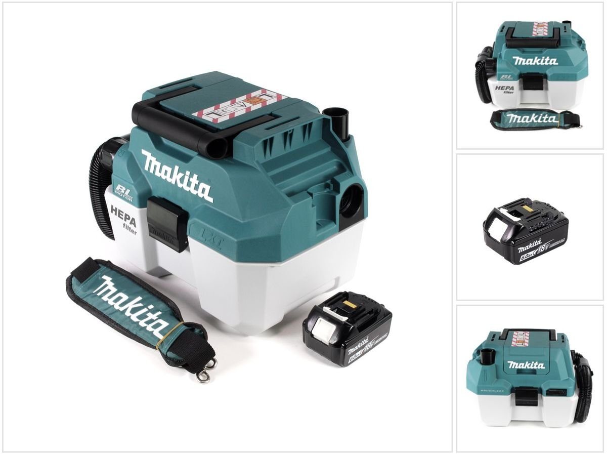 Makita Пиловідсмоктувач DVC 750 LG1X1 Akku Staubsauger Nass und Trockensauger 18 V tragbar +