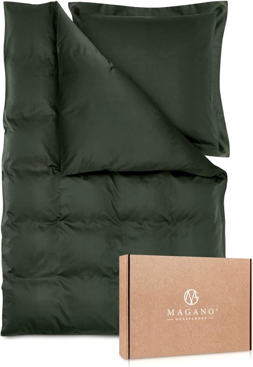 MAGANO Bettwäsche, Luxus Bambus & Baumwolle Satin, 400 TC Luxusqualität, Hypoallergen, Thermoregulierend, Kühlend