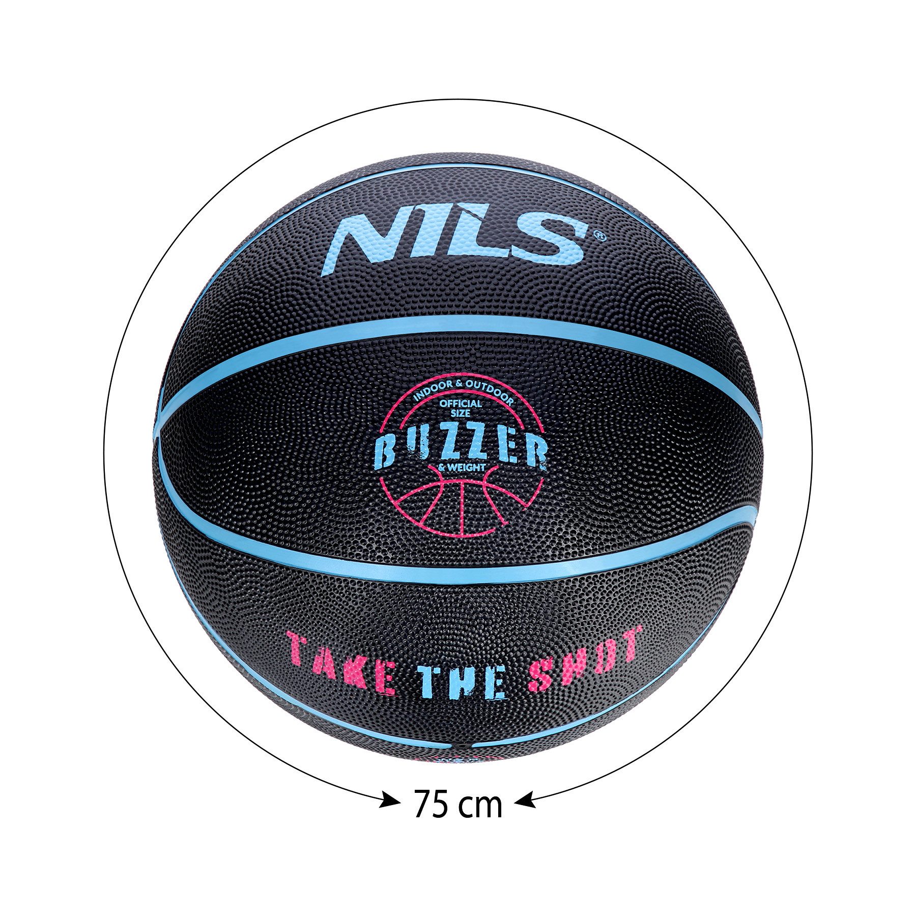 Nils Basketball Ball Buzzer Größe 7 Umfang: 75cm, Indoor & Outdoor nutzbar