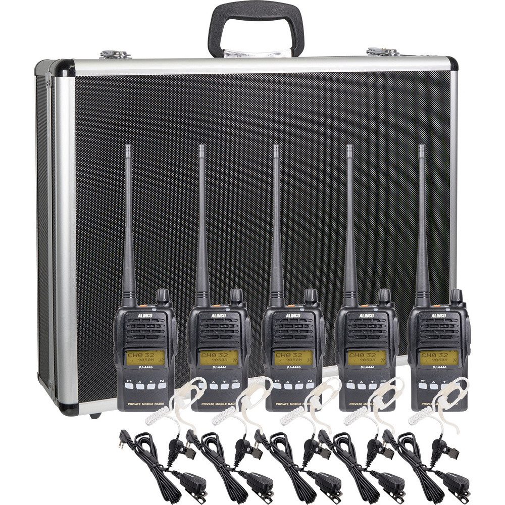 Walkie Talkie Alinco Team-Set DJ-A-446 KEP-24-AL 150105 PMR-Handfunkgerät 5er Set