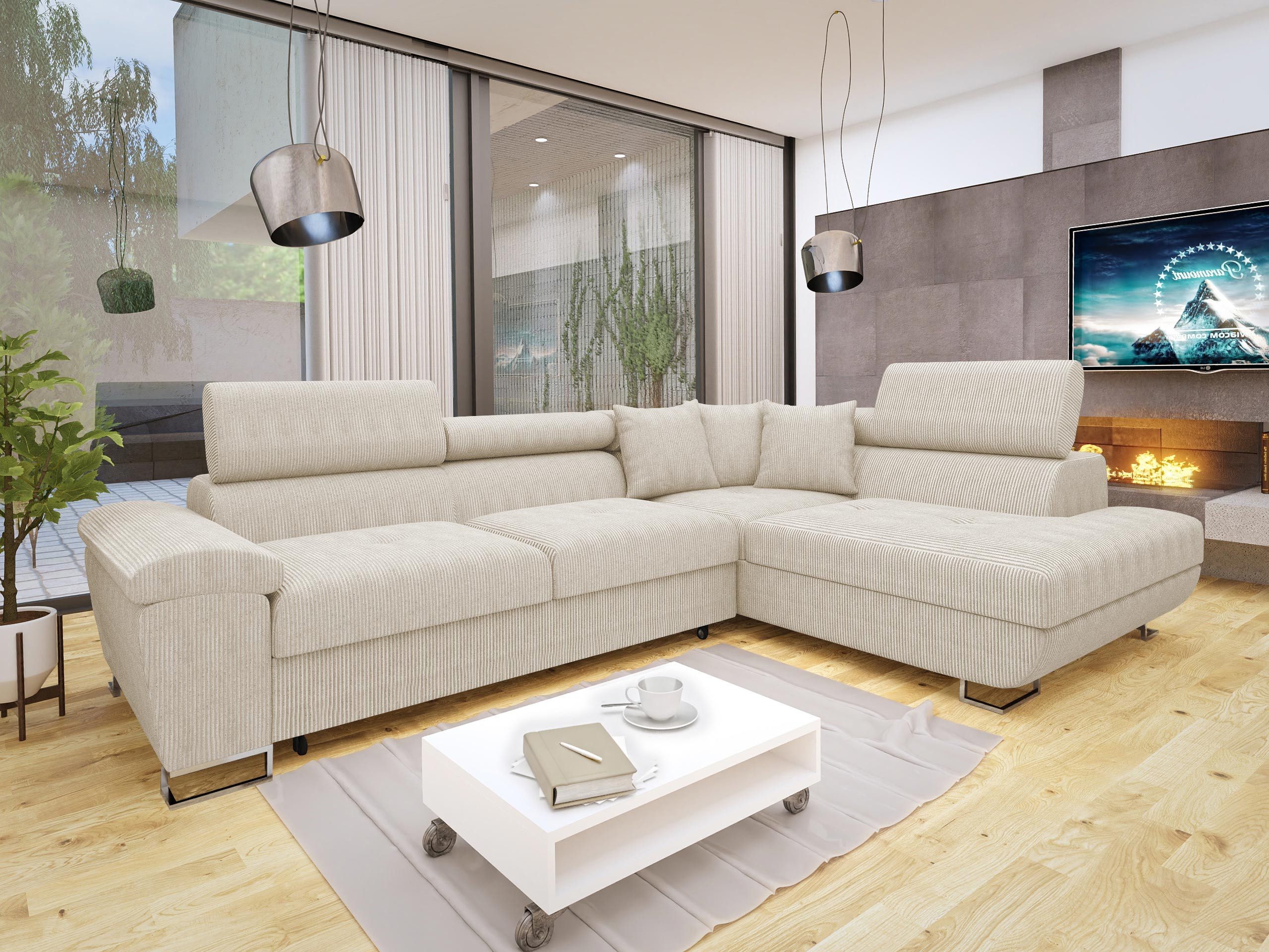 MIRJAN24 Ecksofa Cotere Cord, mit Bettkasten und Schlaffunktion, Einstellba günstig online kaufen