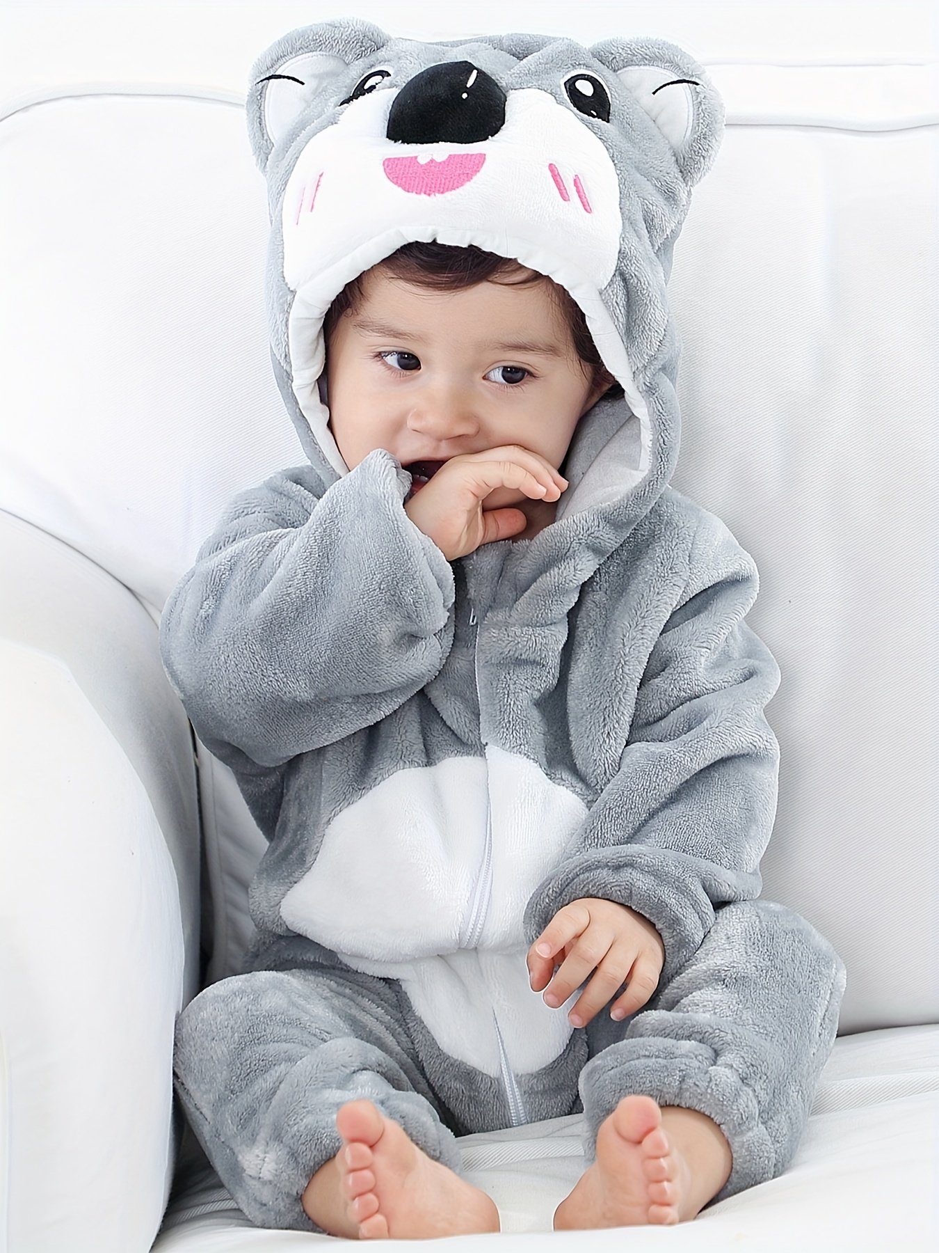 DEBAIJIA Pyjama DEBAIJIA Baby 0-24M Tier Winter Strampler Junge Mädchen Süß Pyjama