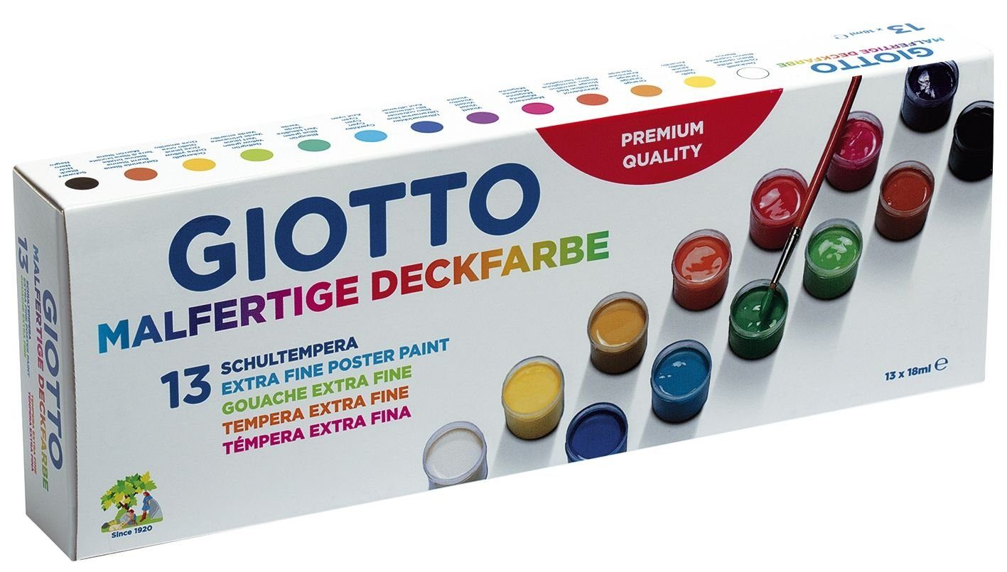 GIOTTO GIOTTO Schulmalfarben farbsortiert 13x 18,0 ml Tintenpatrone
