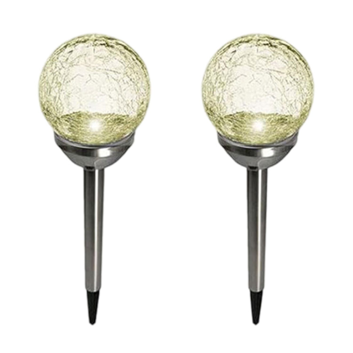 Fachhandel Plus LED Solarleuchte Kristallglas Crackle-Glas günstig online kaufen