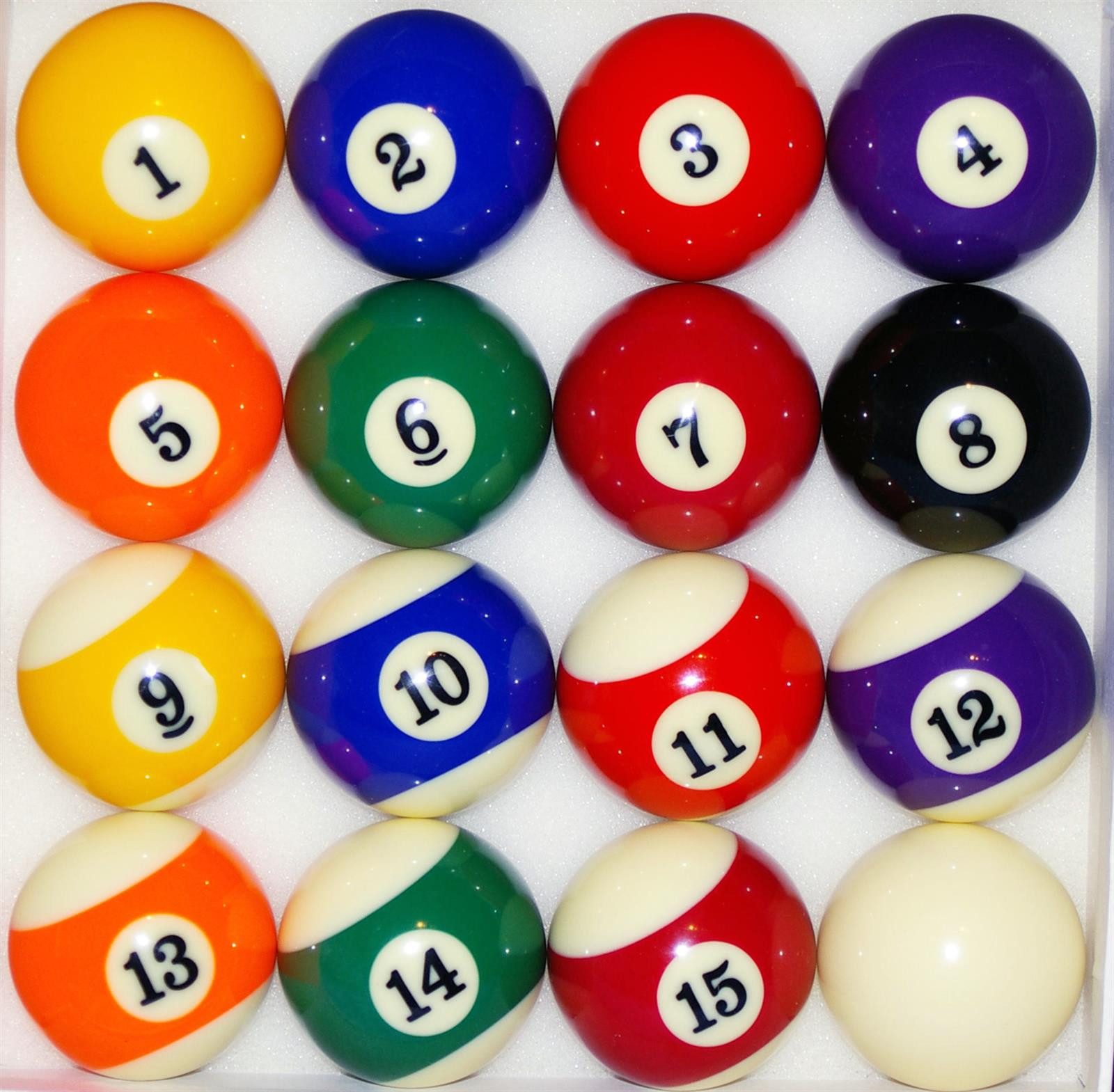 nanook Billardtisch Billardkugeln Set 57,2 mm hochglanzpoliert