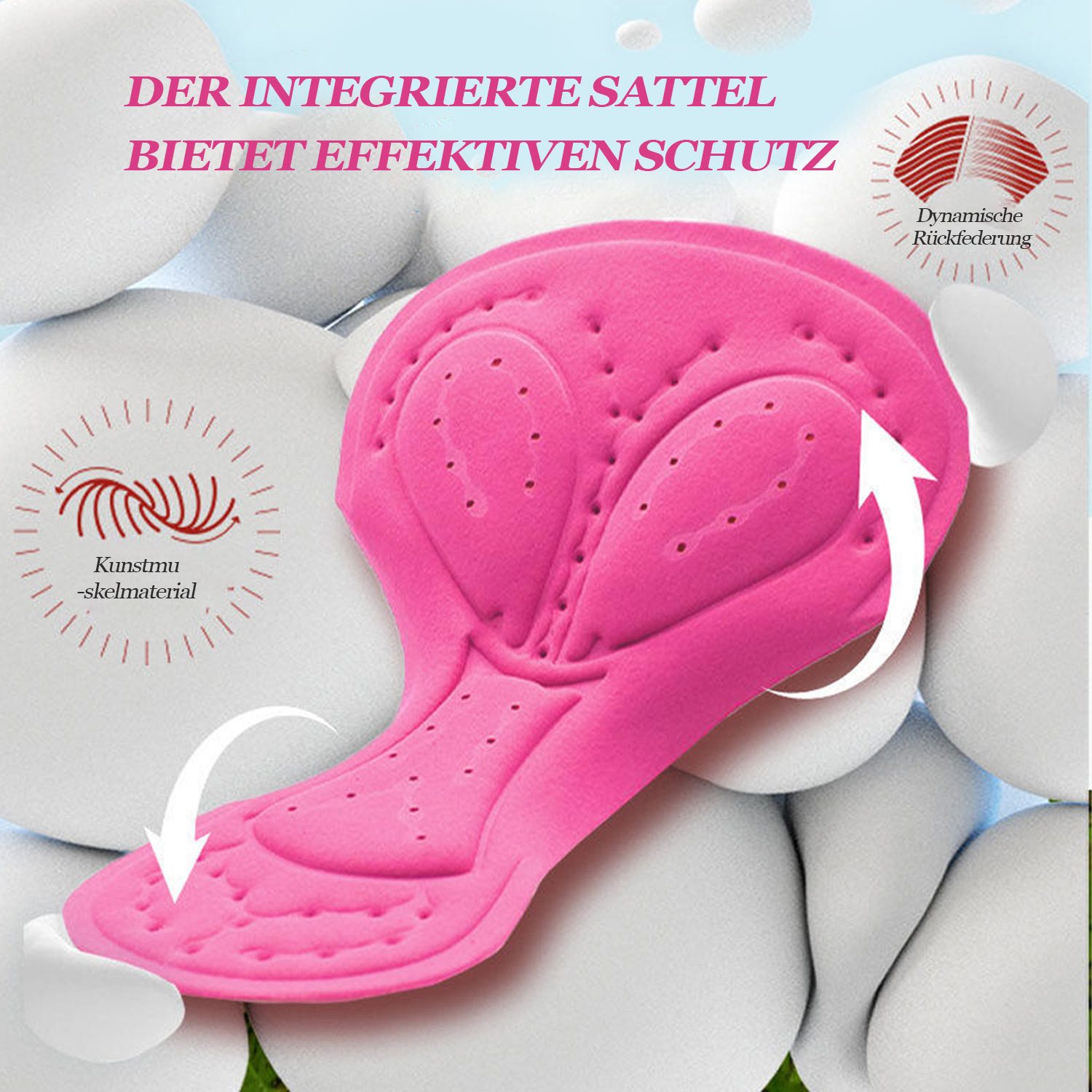 Refttenw Fahrradhose Radlerhose damen mit gepolstert,Fahrradunterhose,Radunterhose