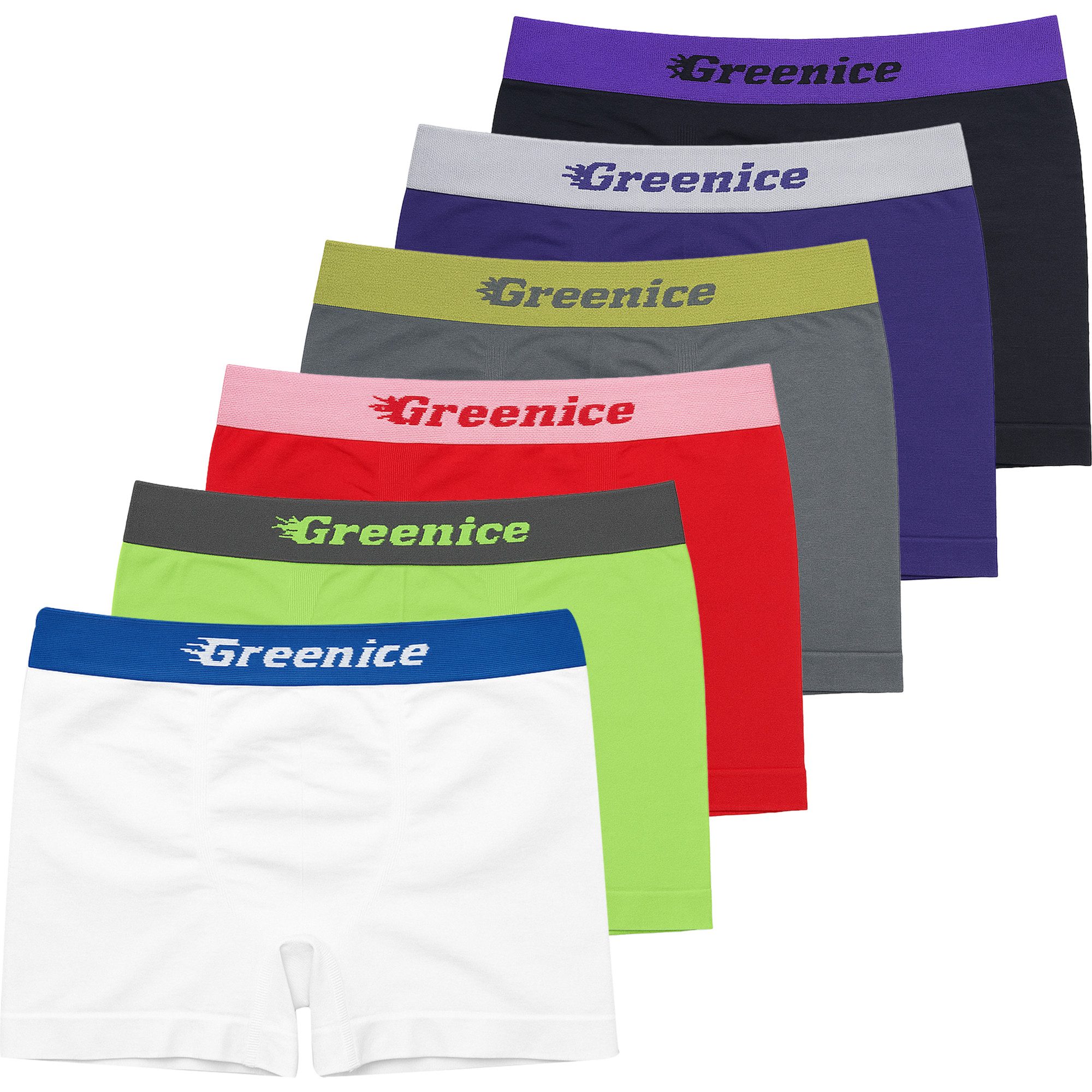 TEXEMP Panty 6 Damen Hotpants Panty Трусы Slip Unterwäsche Boxershorts Microfaser (Spar-Packung, 6-St., 6er Pack) Ohne nerviges Plegeetikett