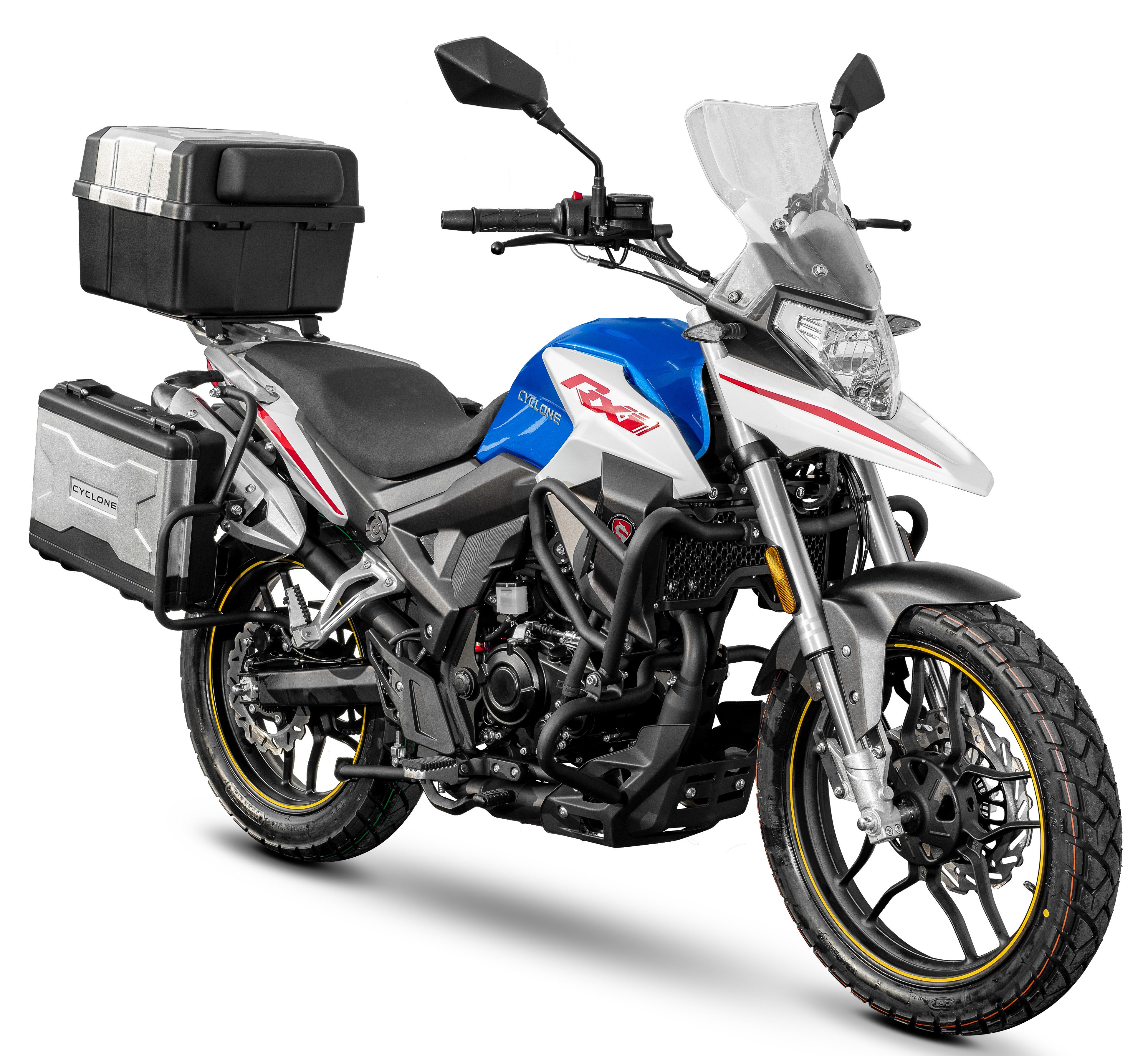 Cyclone Motorrad RX1 Pro, 125, E5+, Adventure, 124 ccm, 99 km/h, Euro 5+, 11 kW, 15 PS, ABS, 125er Adventure, digitales Cockpit