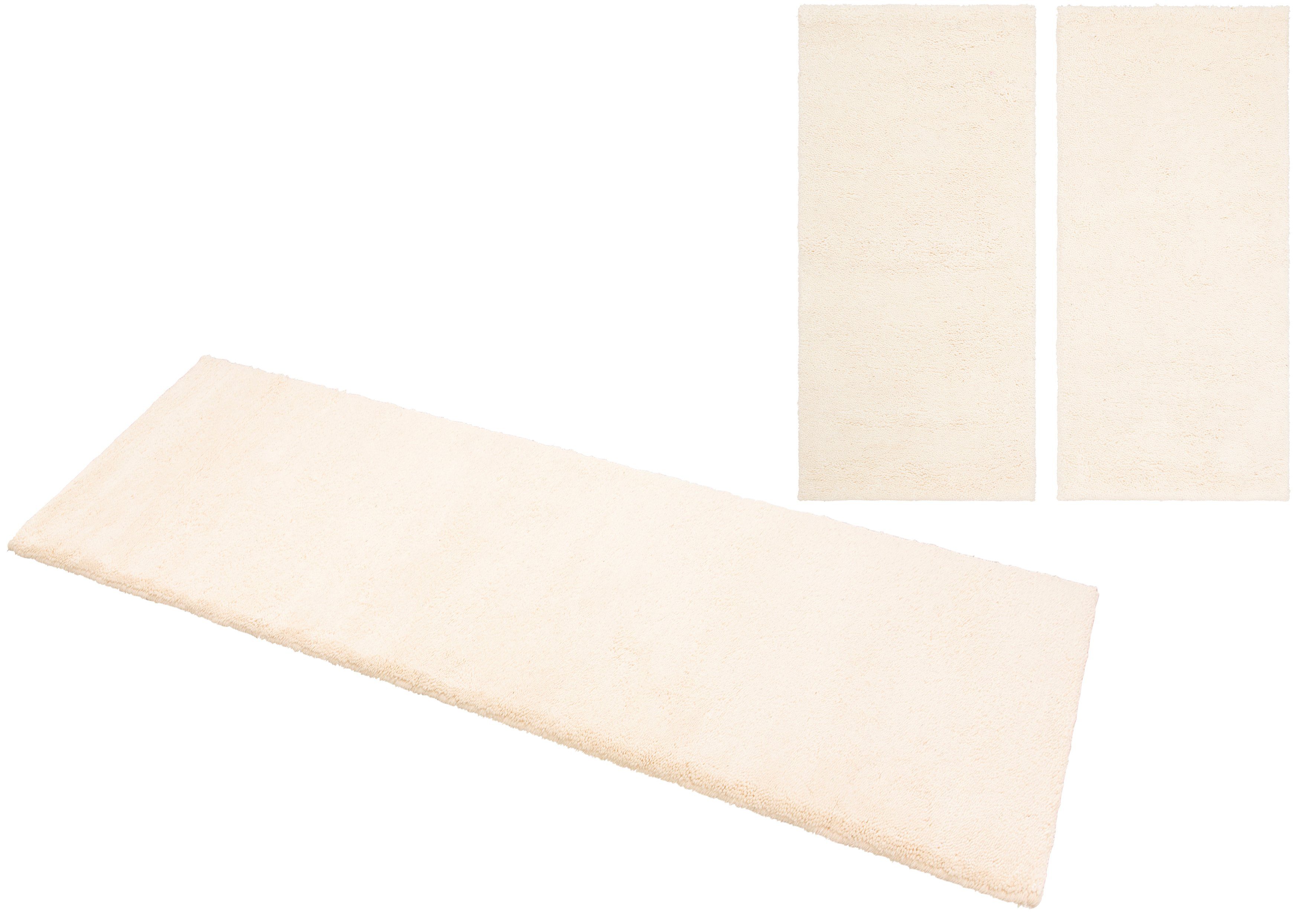 OTTO home Bettumrandung Mohan, Höhe 25 mm, (3-tlg), handgeknüpft, Bettvorleger, Läufer-Set für das Schlafzimmer