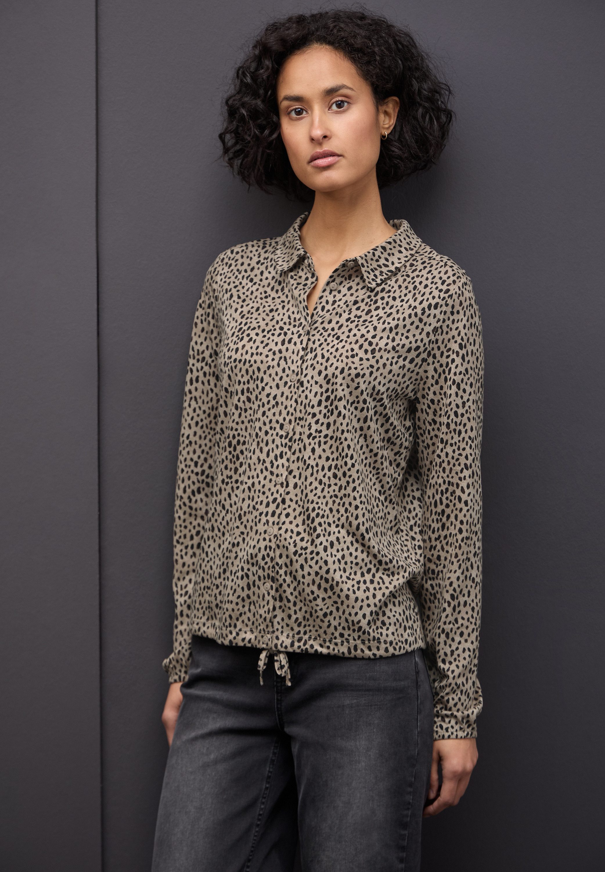 STREET ONE Langarmshirt mit Leo-Print günstig online kaufen
