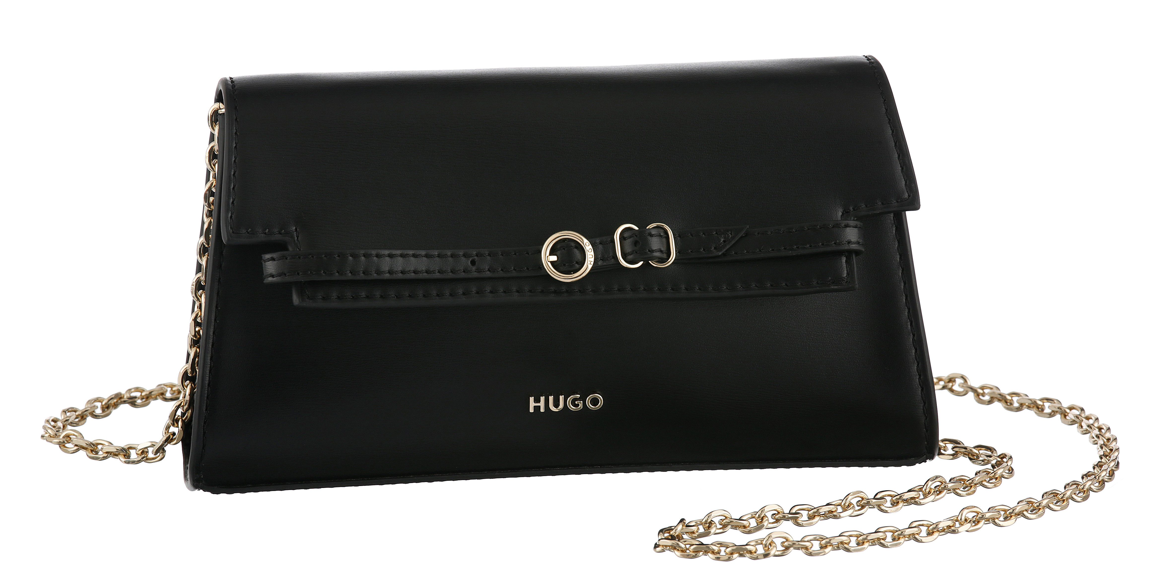 HUGO Clutch Syndra, Partytasche, Damen Abendtasche mit eleganter Umhängekette