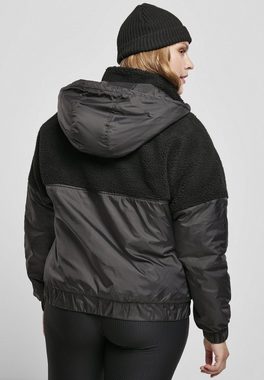 URBAN CLASSICS Winterjacke Damen Ladies Sherpa Mix Pull Over Jacket (1-St)