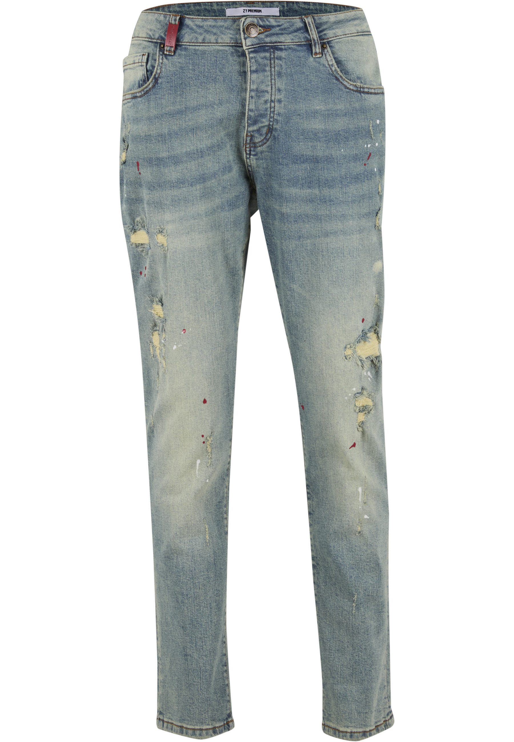 2Y Premium Bequeme Jeans 2Y Premium JULIO RIPPED SLIM FIT JEANS