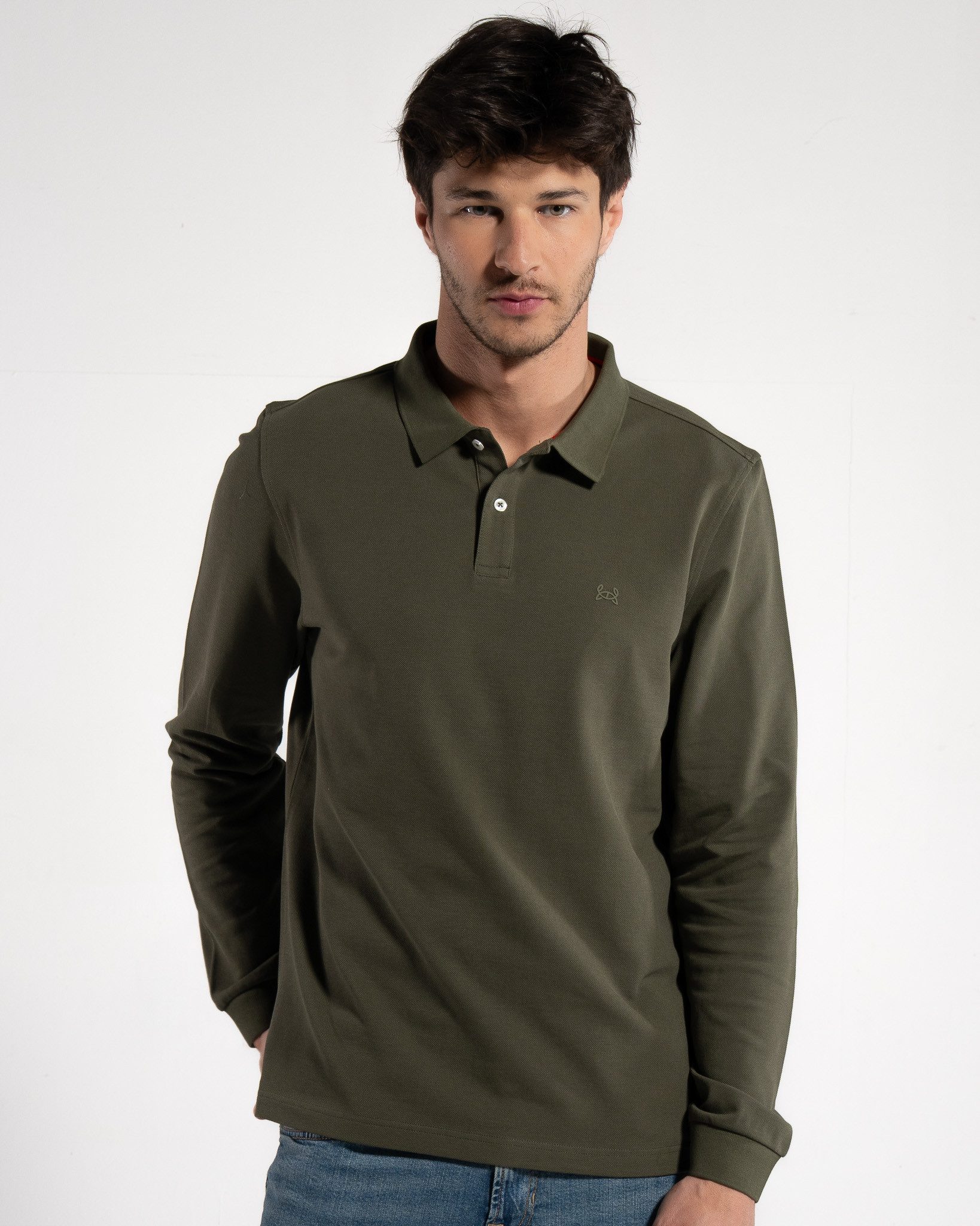 GORG Langarm-Poloshirt Herren Langarm-Poloshirt aus Bio-Baumwolle günstig online kaufen