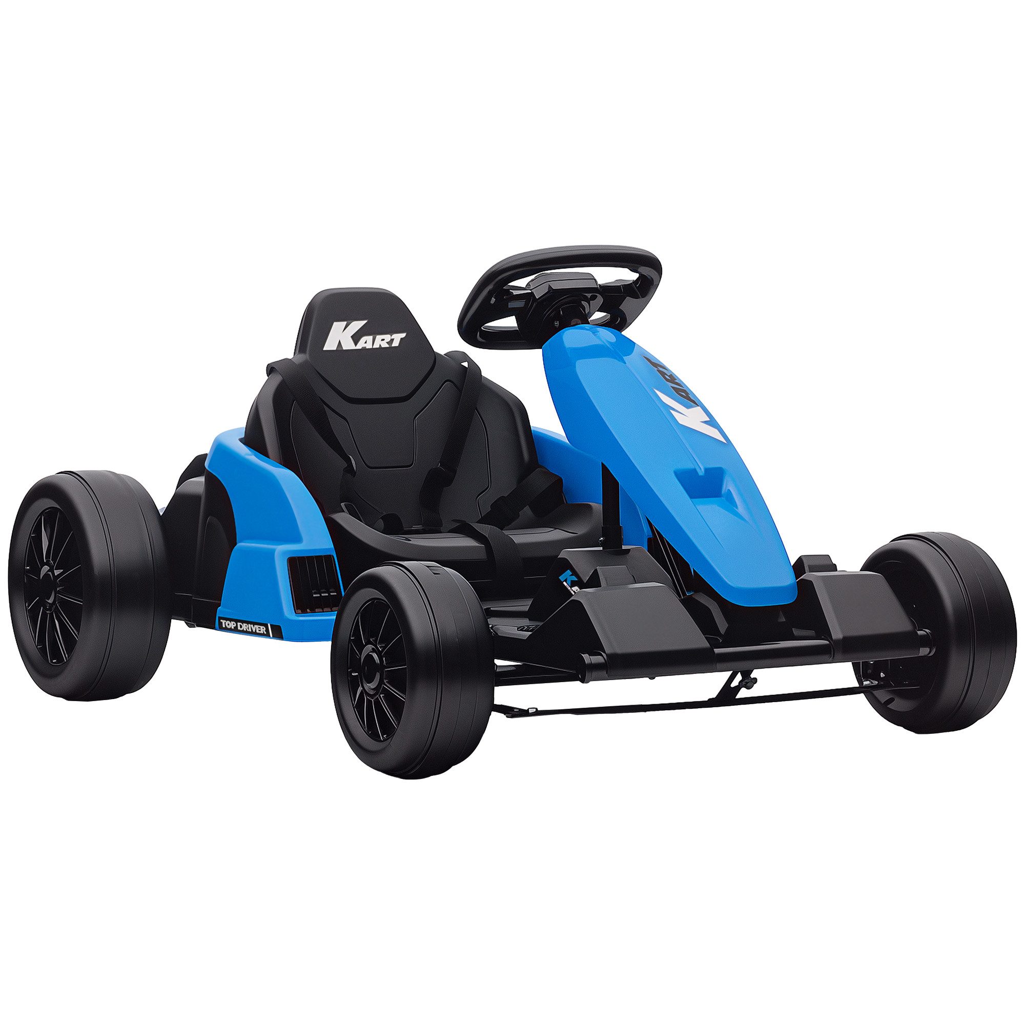 AIYAPLAY Elektro-Kinderauto Gokart 24 V Drift Kart mit 2 Motorn, Driftmodus, Belastbarkeit 50 kg, (1-tlg), für 6-12 Jahre Kinder, Blau