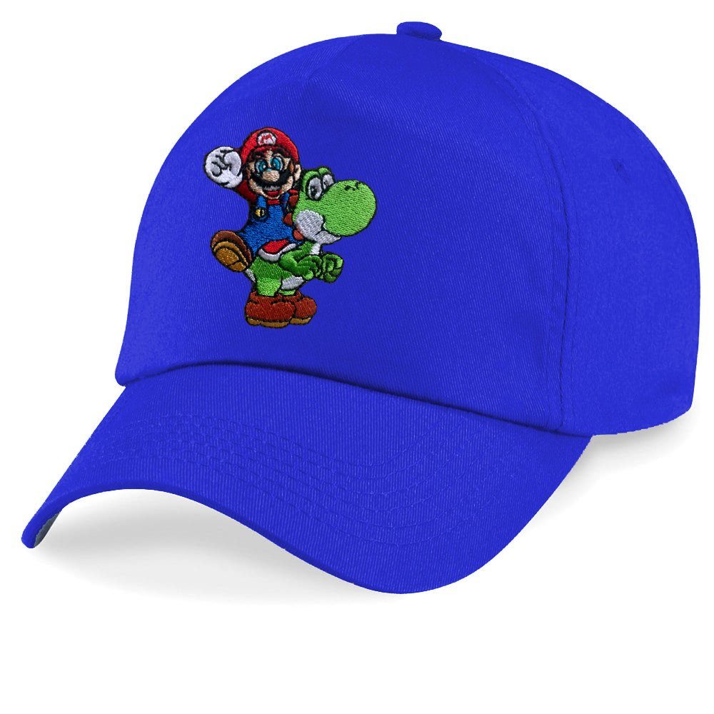 Blondie & Brownie Baseball Cap Kinder Mario Faust Stick Patch Luigi Peach Super Nintendo One Size Royalblau | Baseball Caps