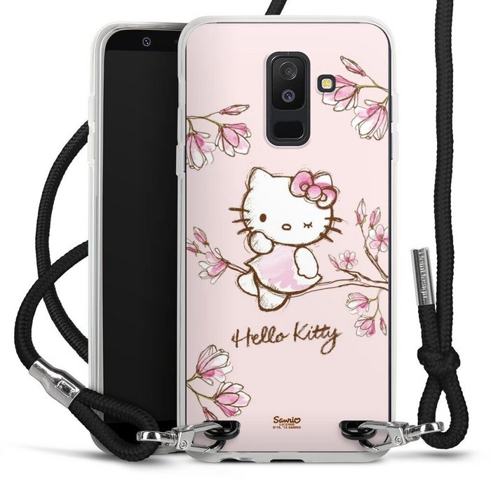 DeinDesign Handyhülle Hello Kitty Fanartikel Hanami Hello Kitty - Magnolia Samsung Galaxy A6 Plus Duos (2018) Handykette Hülle mit Band