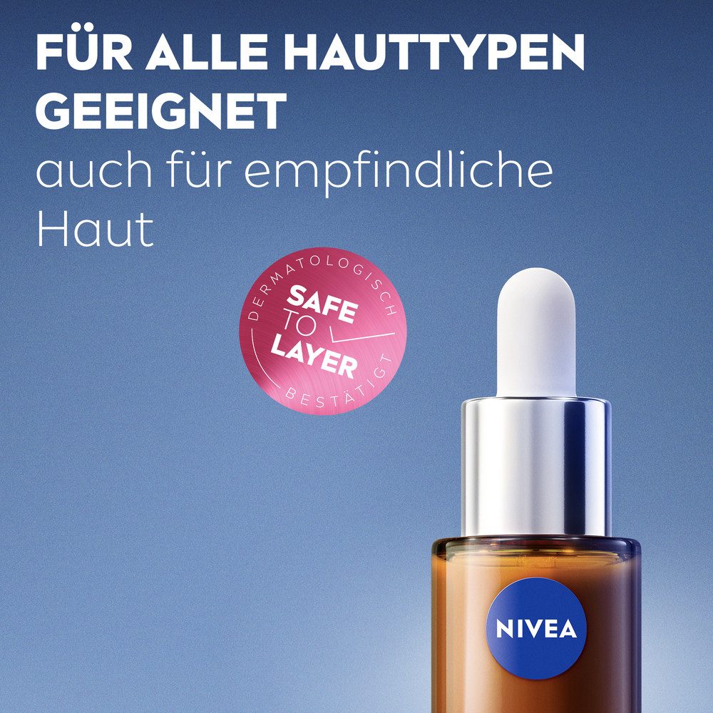 Nivea Anti-Falten-Serum CELLULAR EXPERT FILLER VITAMIN C RADIANCE SERUM, feuchtigkeitsspendend, pflegend, glättend