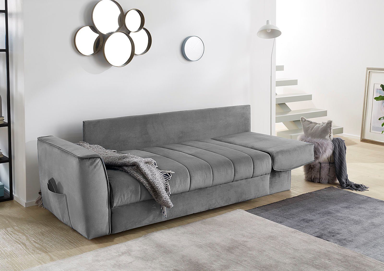 Jockenhöfer Gruppe Schlafsofa Rick, B: 188 cm, Liegefl. 86x200 cm, mit Bettfunktion, Bettkasten & seitl. Tasche