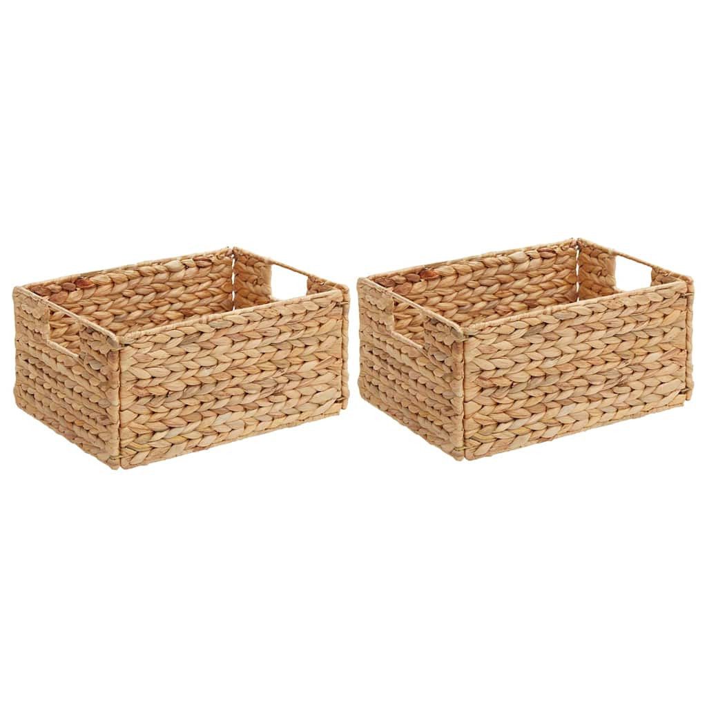 vidaXL Aufbewahrungsbox Aufbewahrungskörbe 2 pcs Natur 35 x 25 x 17 cm Wass günstig online kaufen