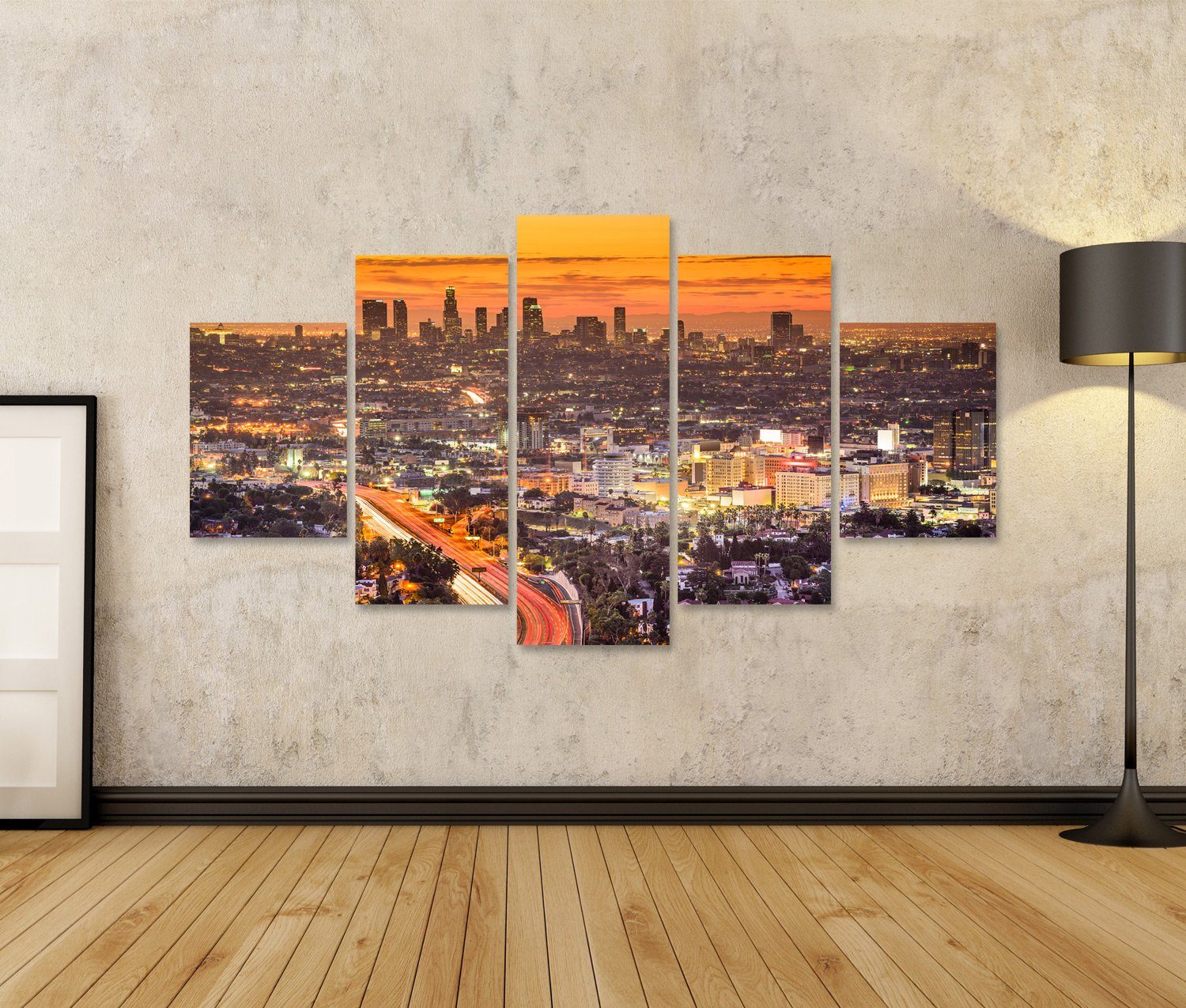 islandburner Leinwandbild Bild auf Leinwand Los Angeles Kalifornien Usa Dow günstig online kaufen