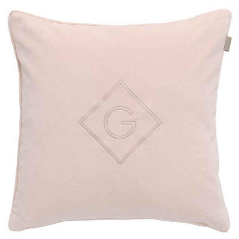Kissenhülle Gant Home Kissen Velvet G Cushion Samtkissen Peony Rosa (50x50cm), Gant