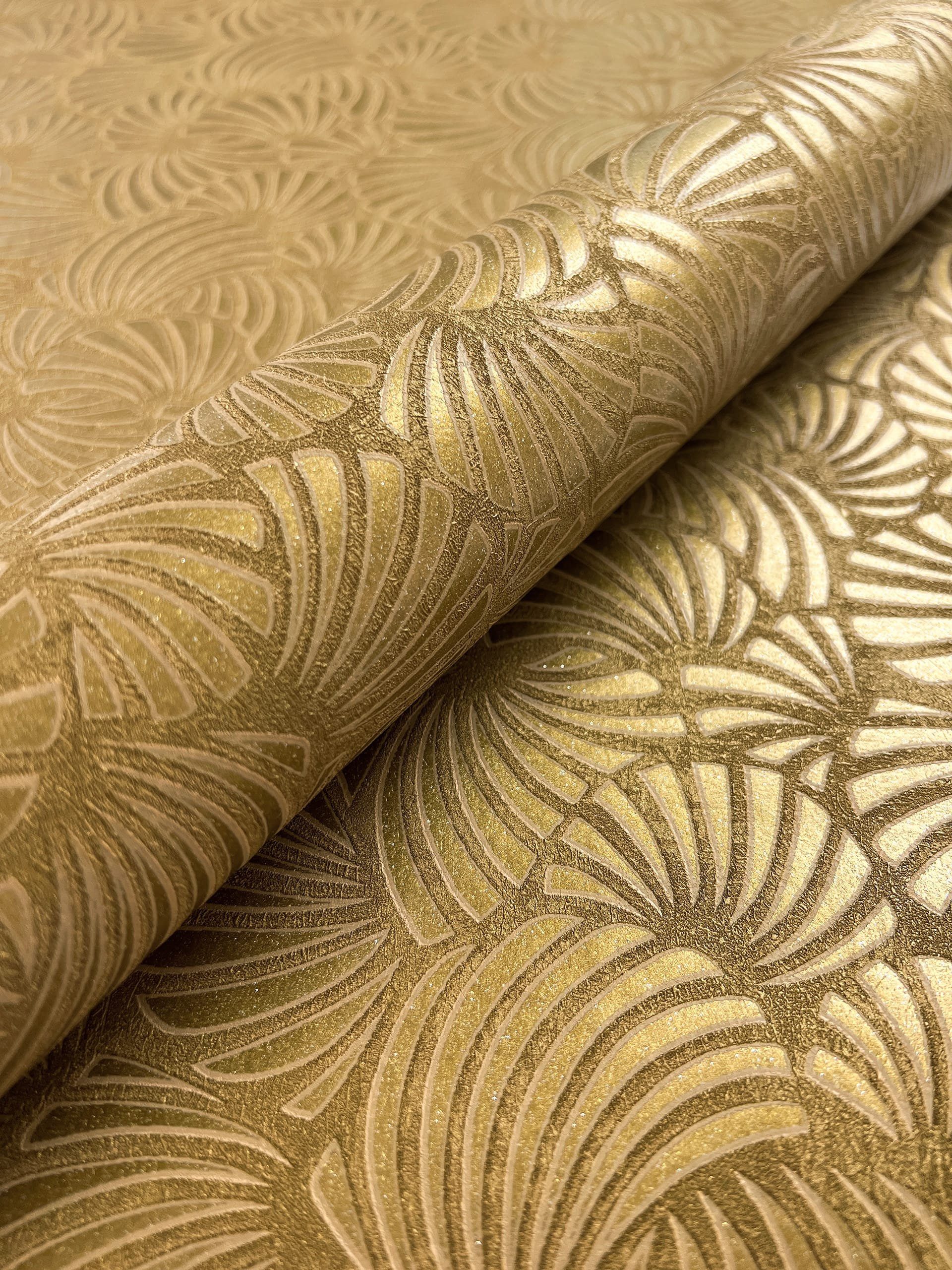 Newroom Vliestapete, Gold Tapete Art Déco günstig online kaufen