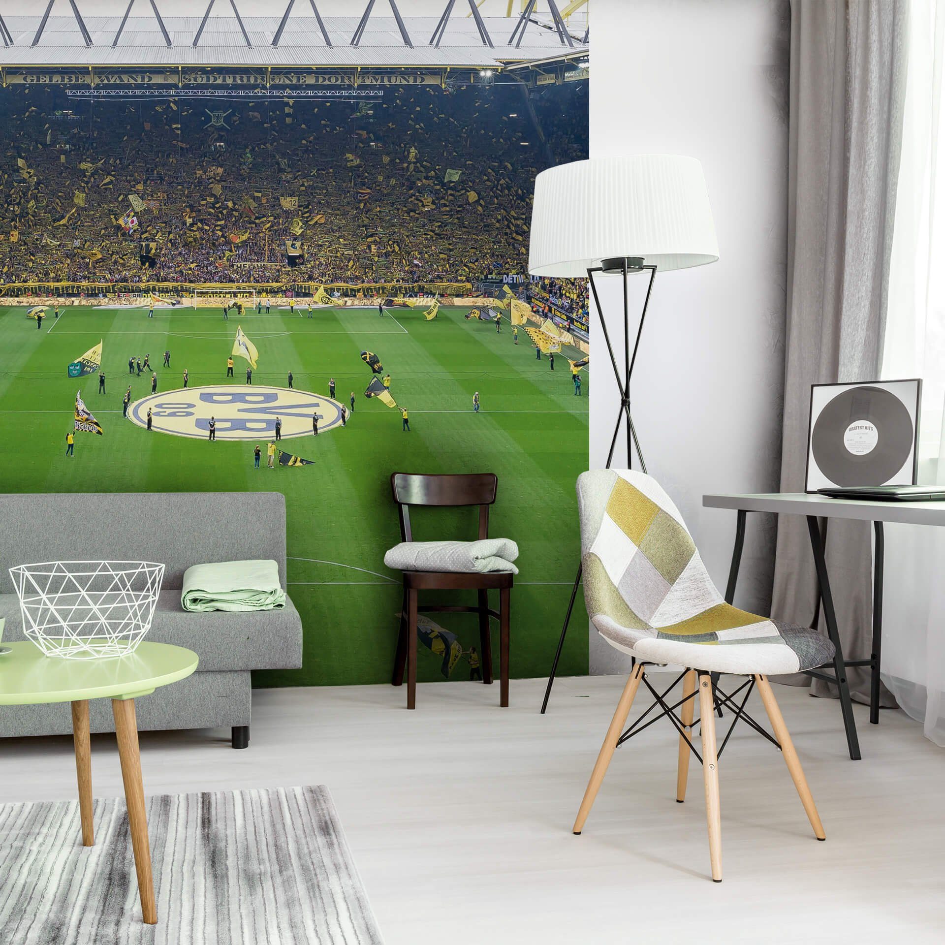 A.S. Création Fototapete, Vlies Foto Tapete Fußball BVB Fan Choreo DD119118 Designwalls 2.0