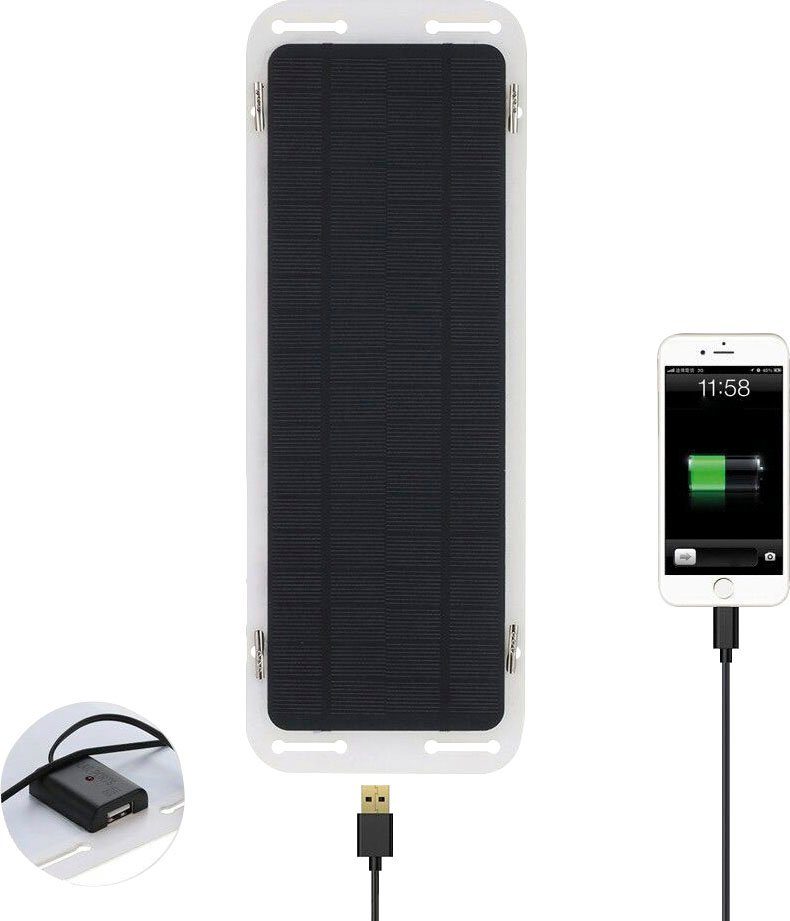 zum Smartphones mit Solarpanel V), Laden (12 IWH und W, Powerbank Solar von 5 Tablets USB,