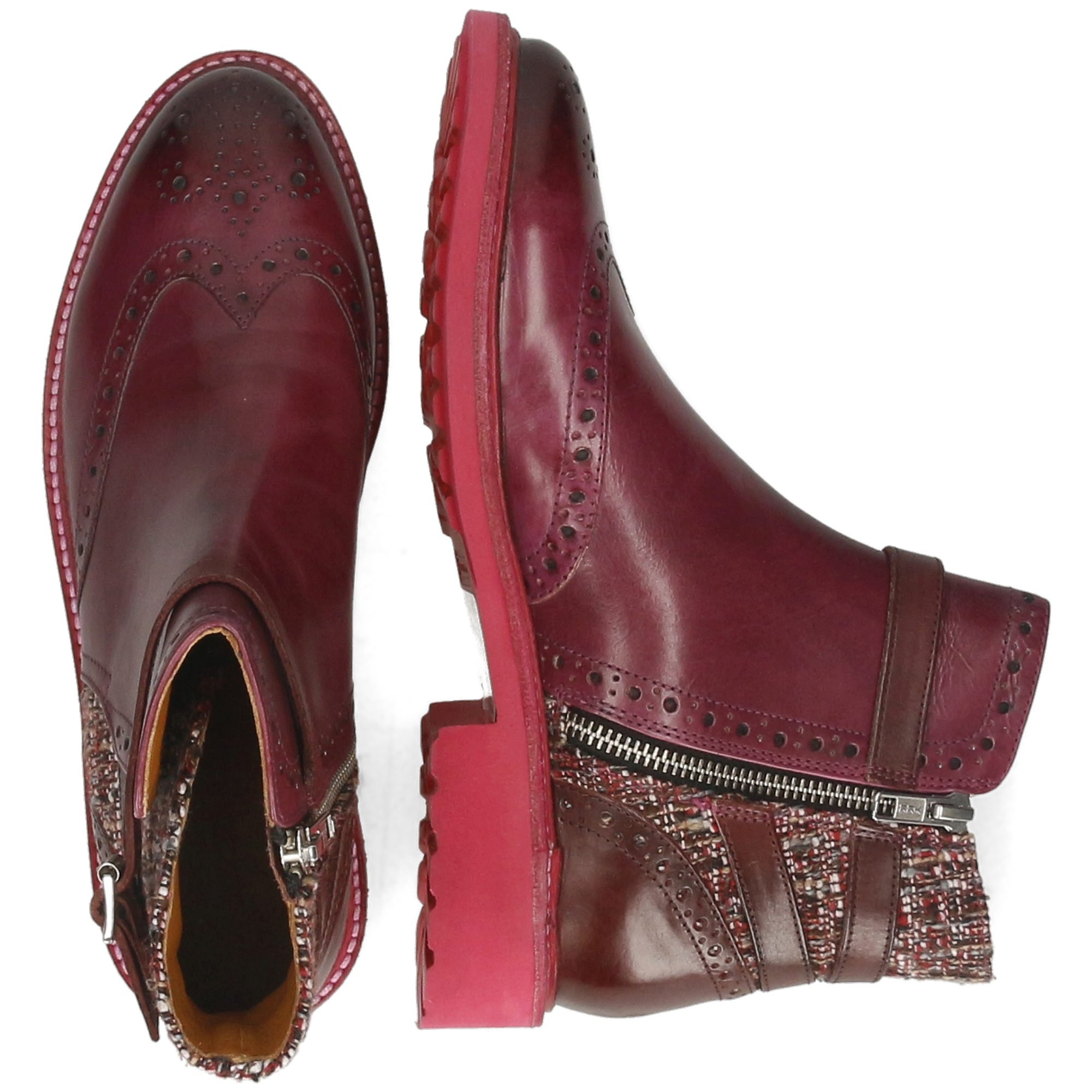 Melvin & Hamilton Selina 25 Leder-Jodhpur Boots für Damen Stiefelette Flache Absätze, Echtes Leder, Vegetabile Gerbung