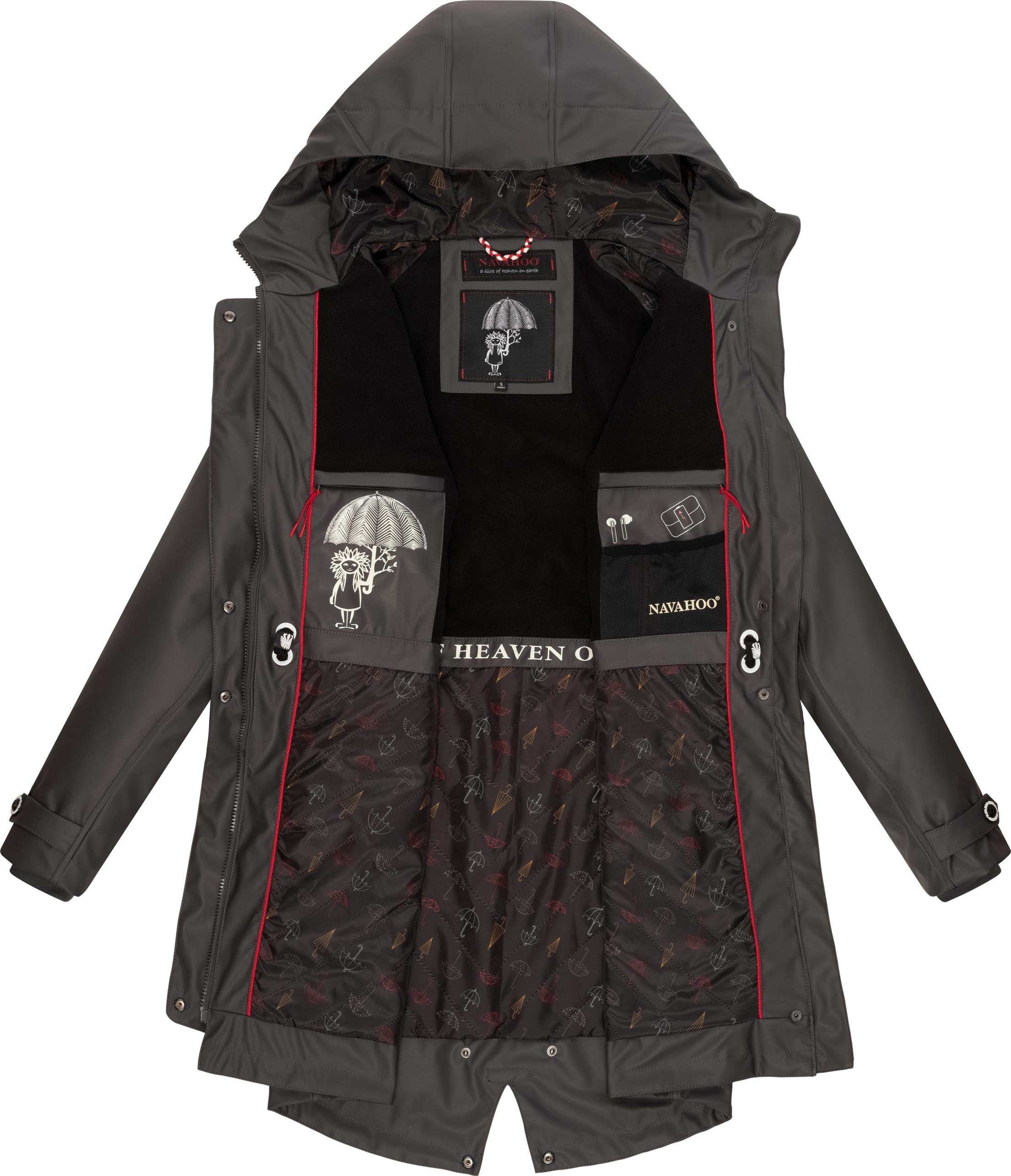 Navahoo Regenjacke Rainy Flower modischer Damen Regenmantel mit Kapuze