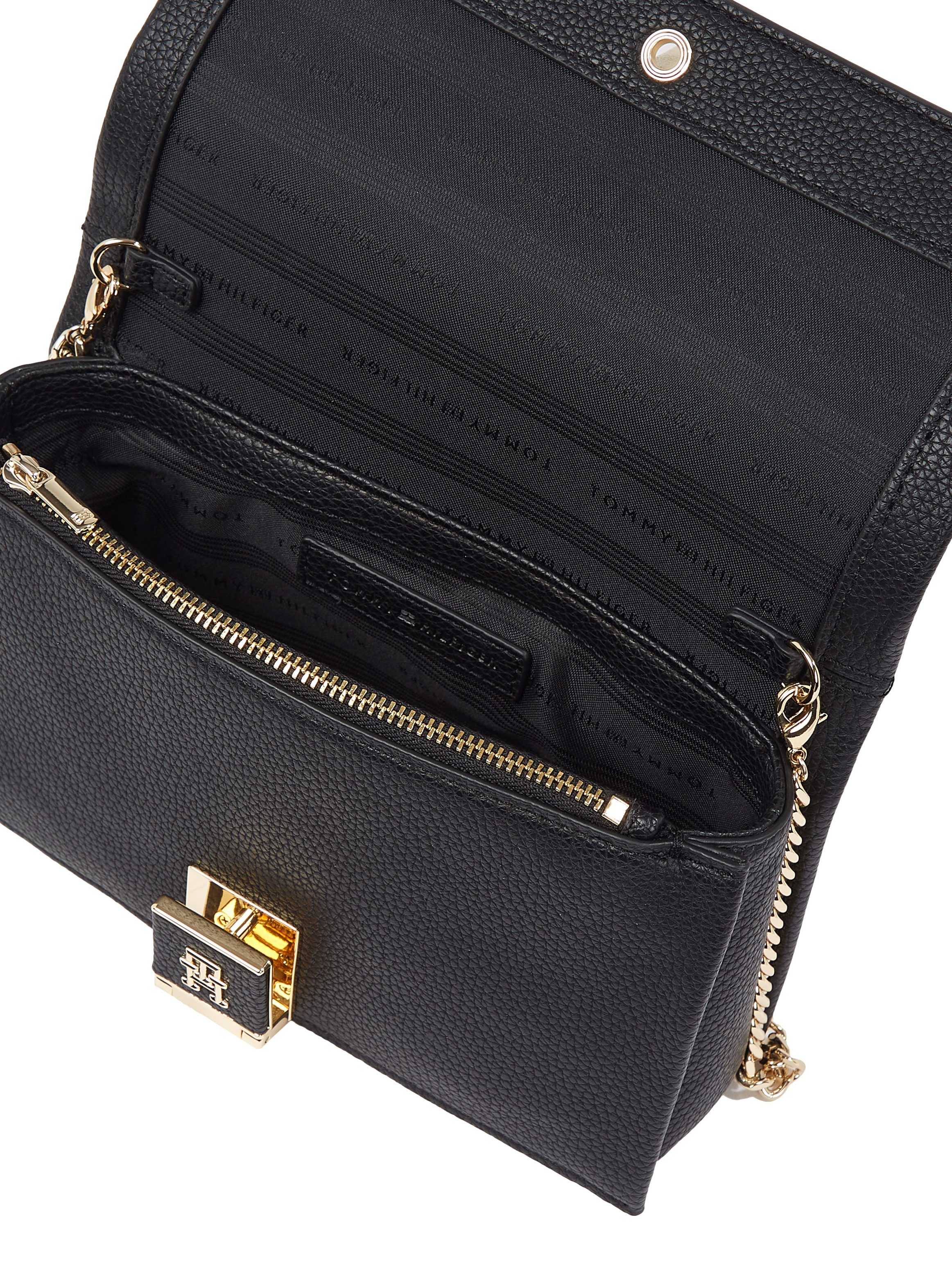 Tommy Hilfiger Clutch TH HER FLAP W/CHAIN, Damen Umhängetasche, Mini-Bag, Cross-Body Bag mit Umhängekettchen – Bild 4 von 5