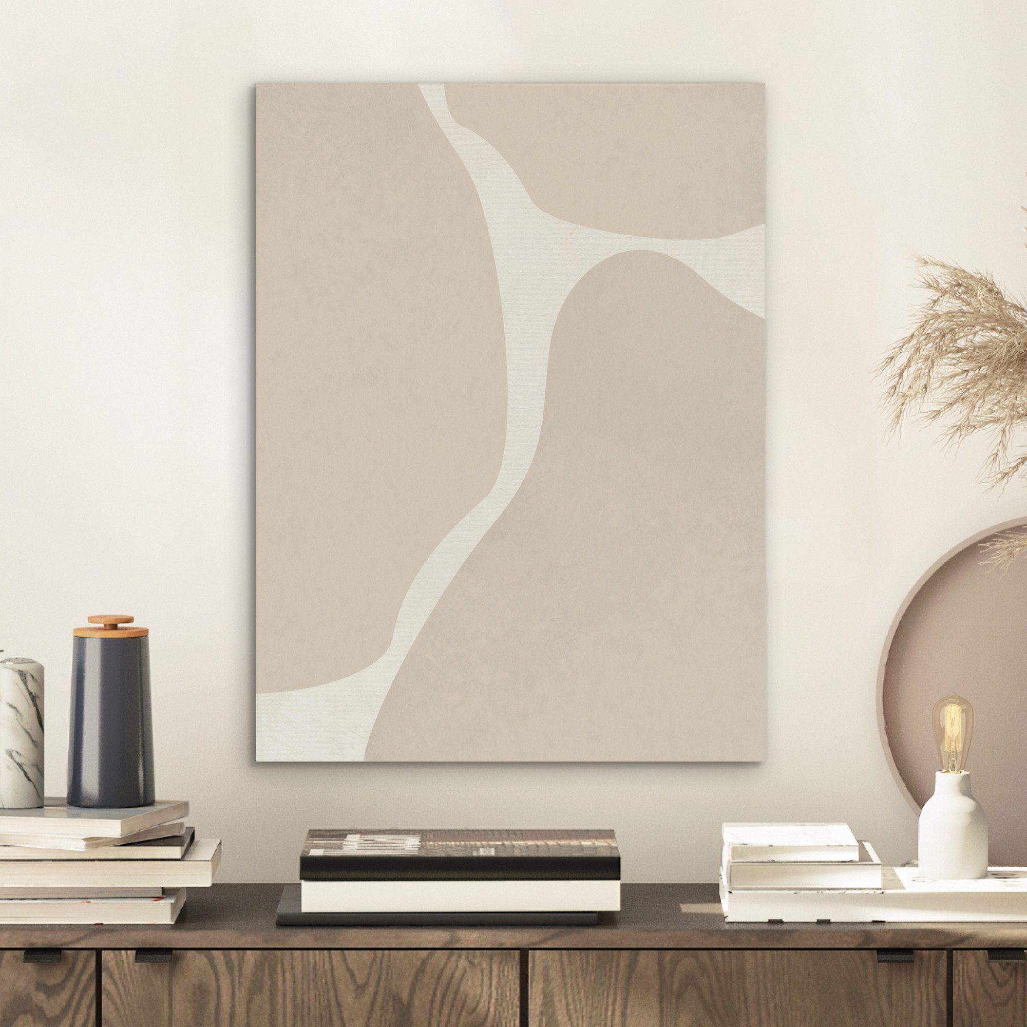 MuchoWow Gemälde Abstrakt - Beige - günstig online kaufen